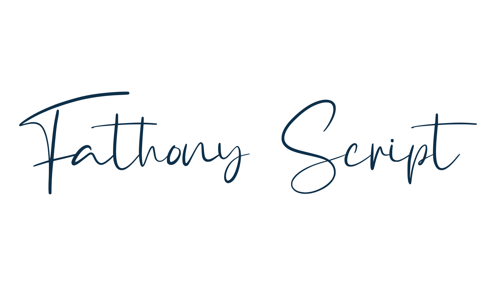 Fathony Script, script handwritten fancy decorative calligraphy font preview