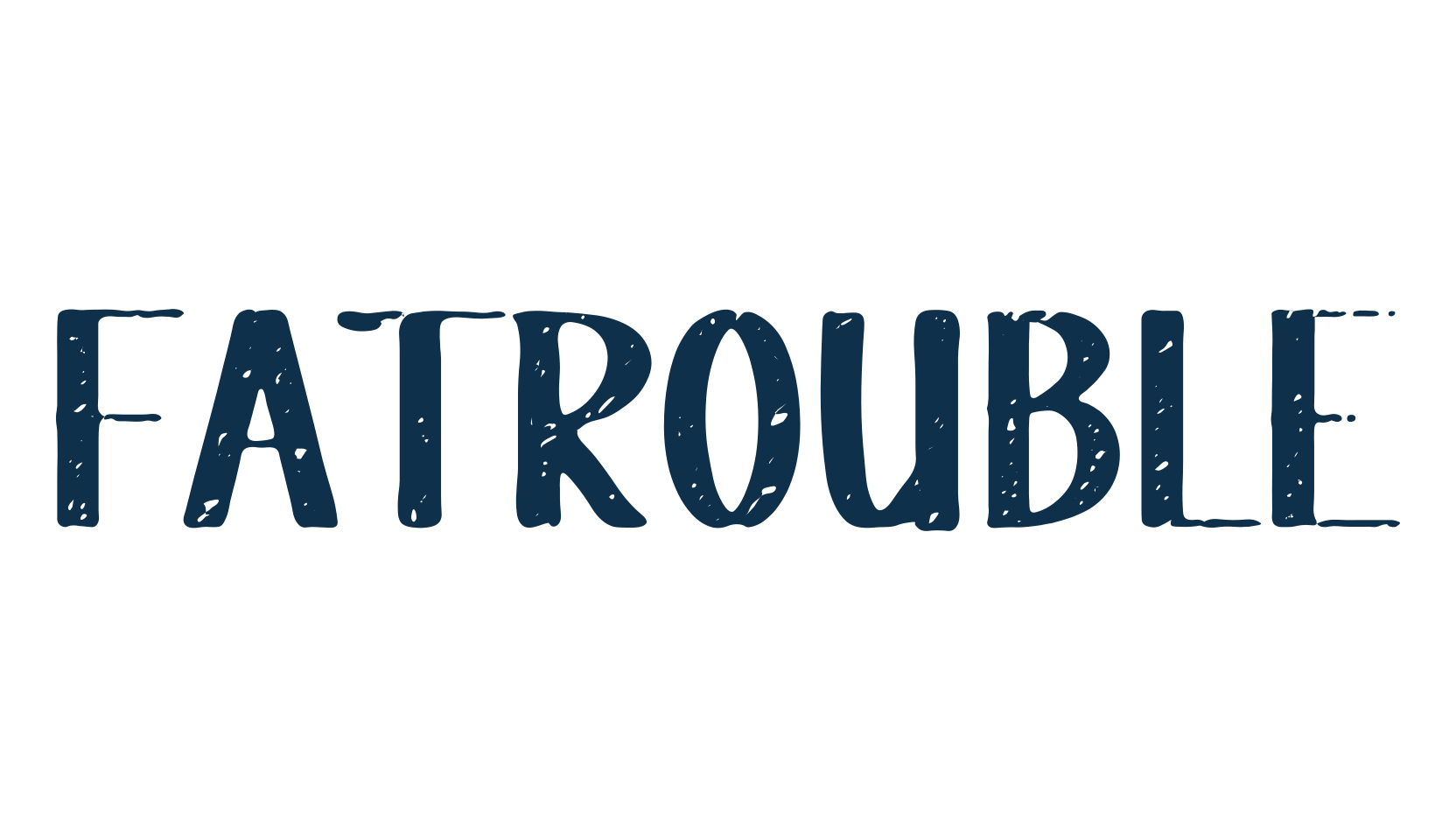 Fatrouble, eroded font preview