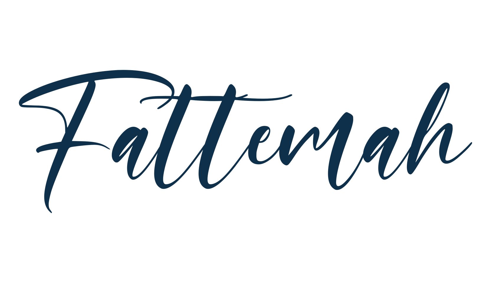 Fattemah, script handwritten fancy decorative calligraphy font preview