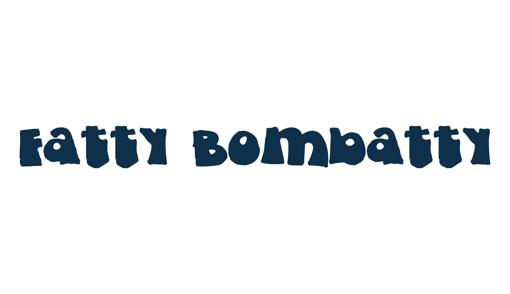 Fatty Bombatty, fancy cartoon decorative font preview