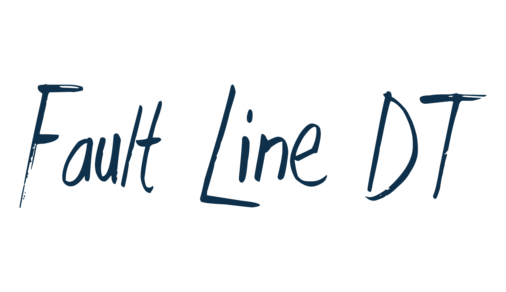 Fault Line DT, handwriting font preview