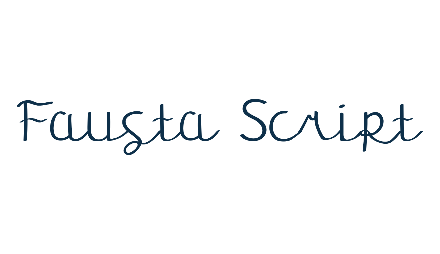 Fausta Script, fancy decorative font preview