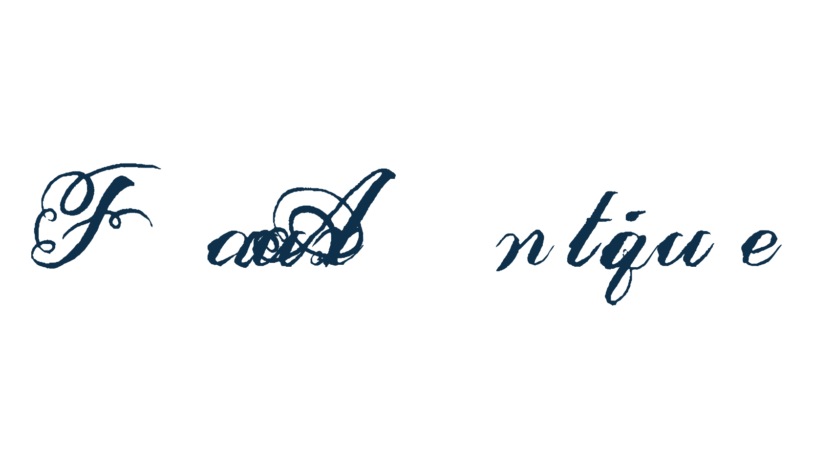 Faux Antique, calligraphy font preview