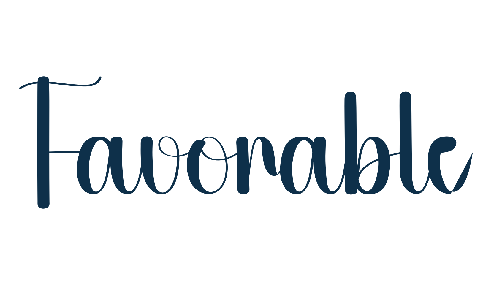 Favorable, handwriting font preview