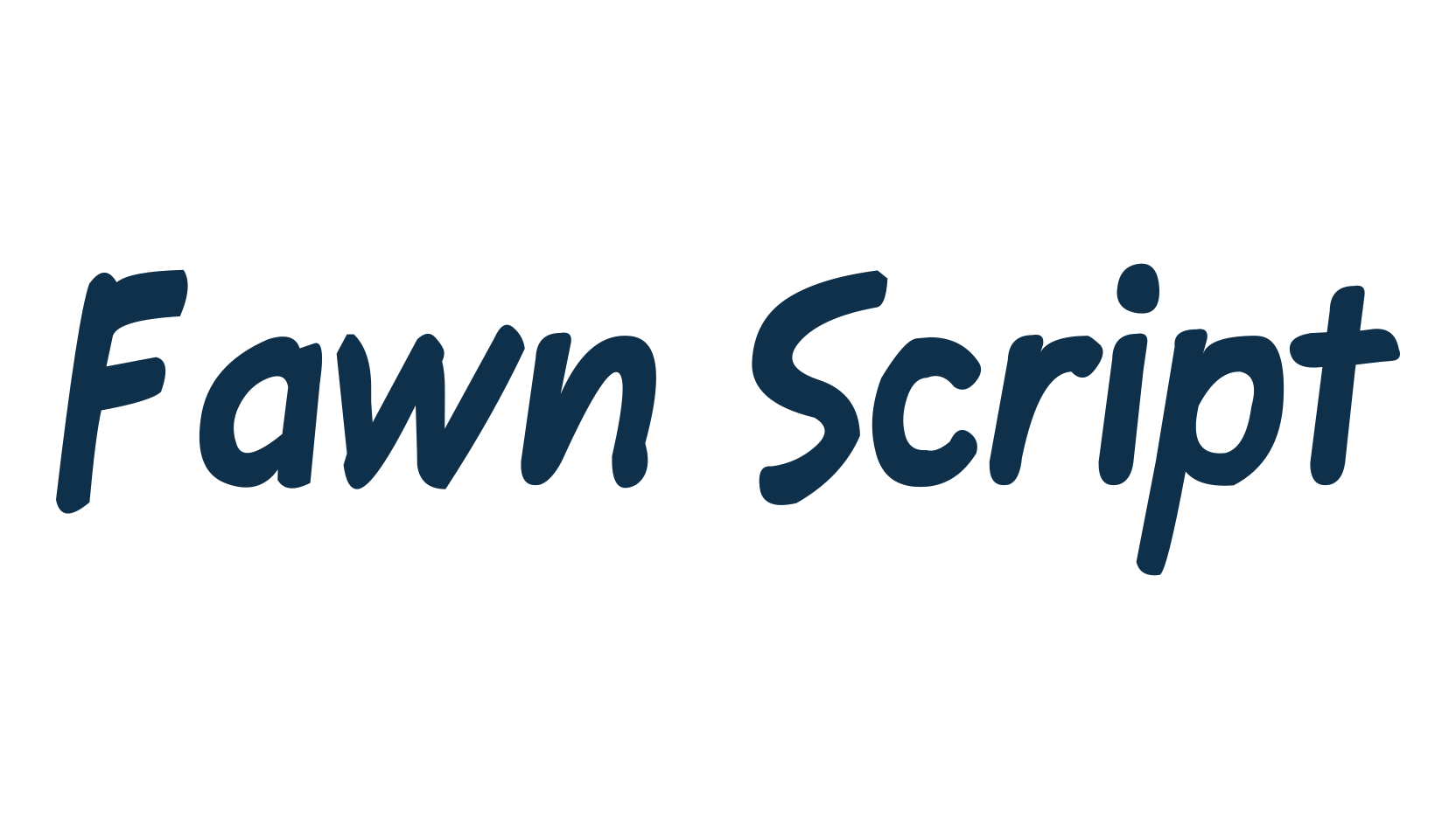 Fawn Script, cartoon font preview