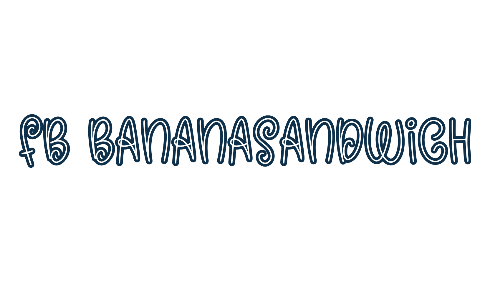 Fb Bananasandwich, fancy curly decorative font preview