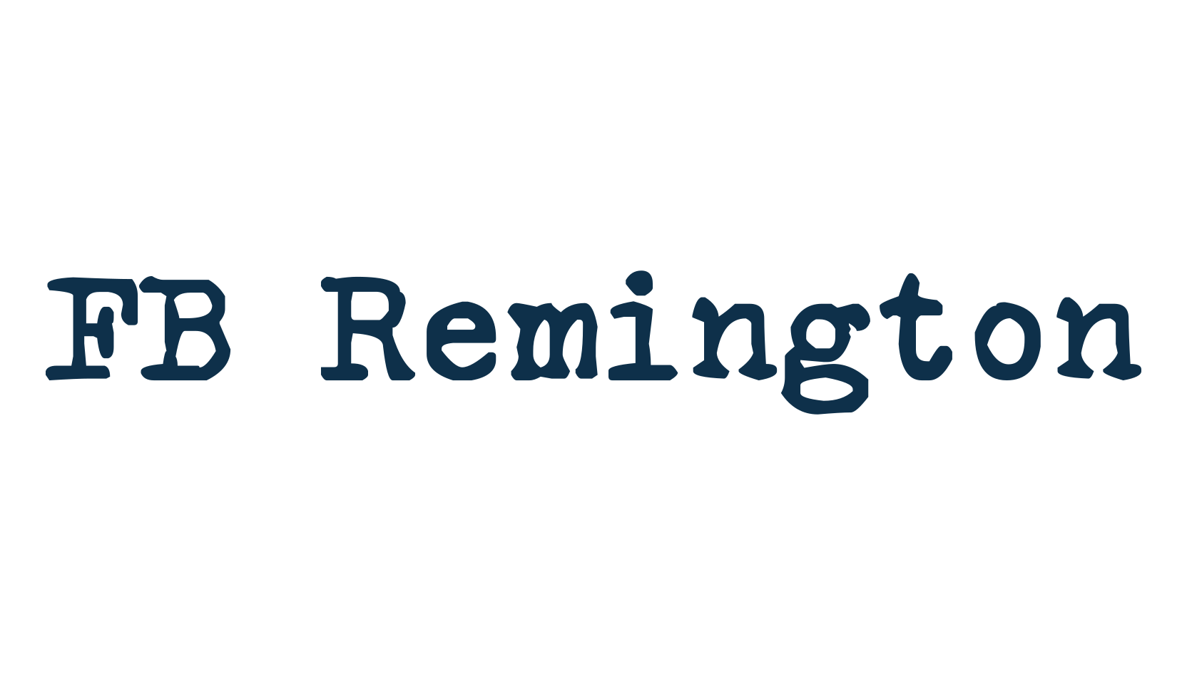 FB Remington, typewriter font preview