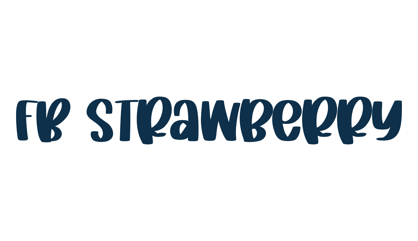 FB Strawberry, fancy cartoon decorative font preview