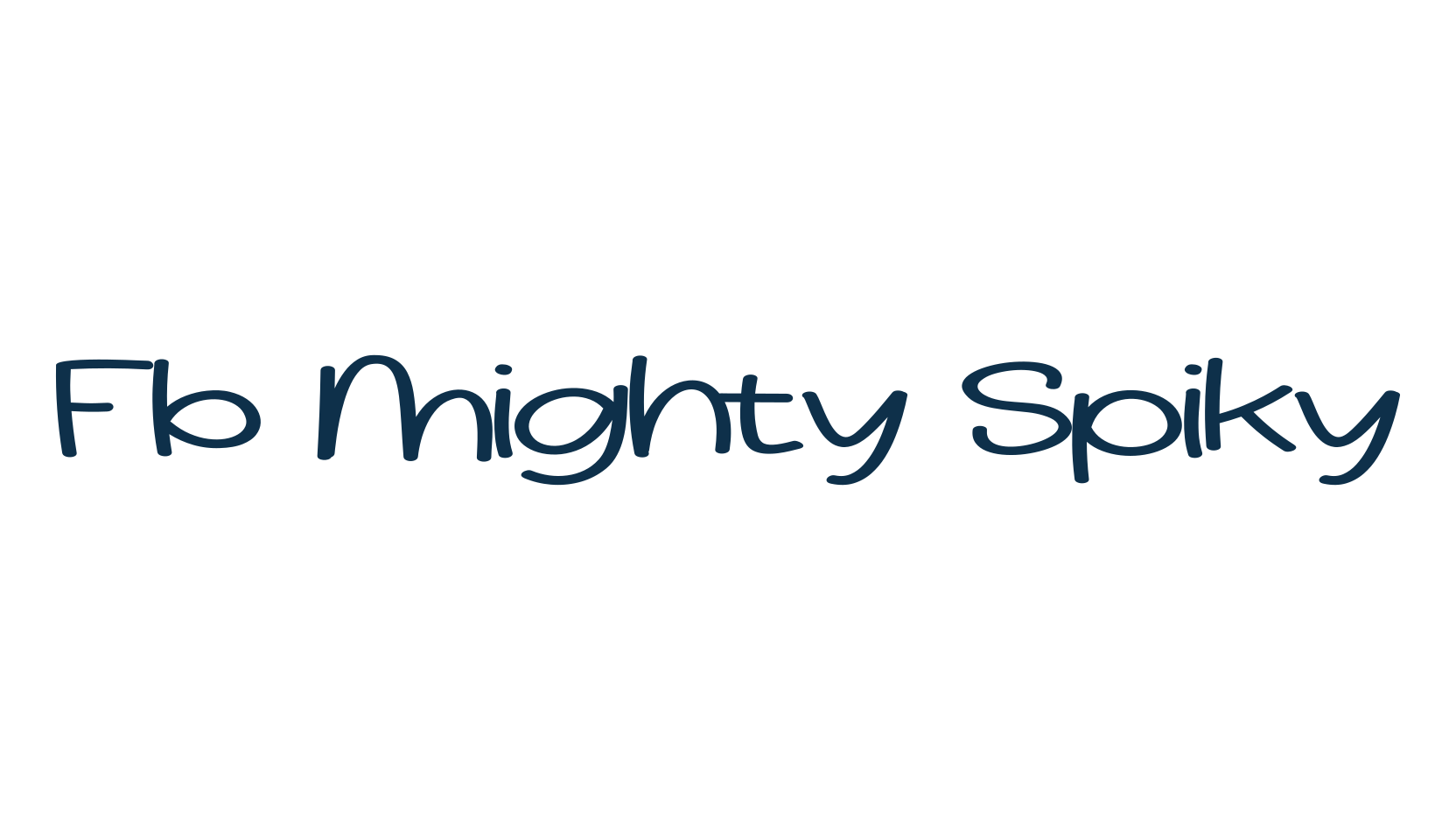 Fb Mighty Spiky, fancy decorative font preview