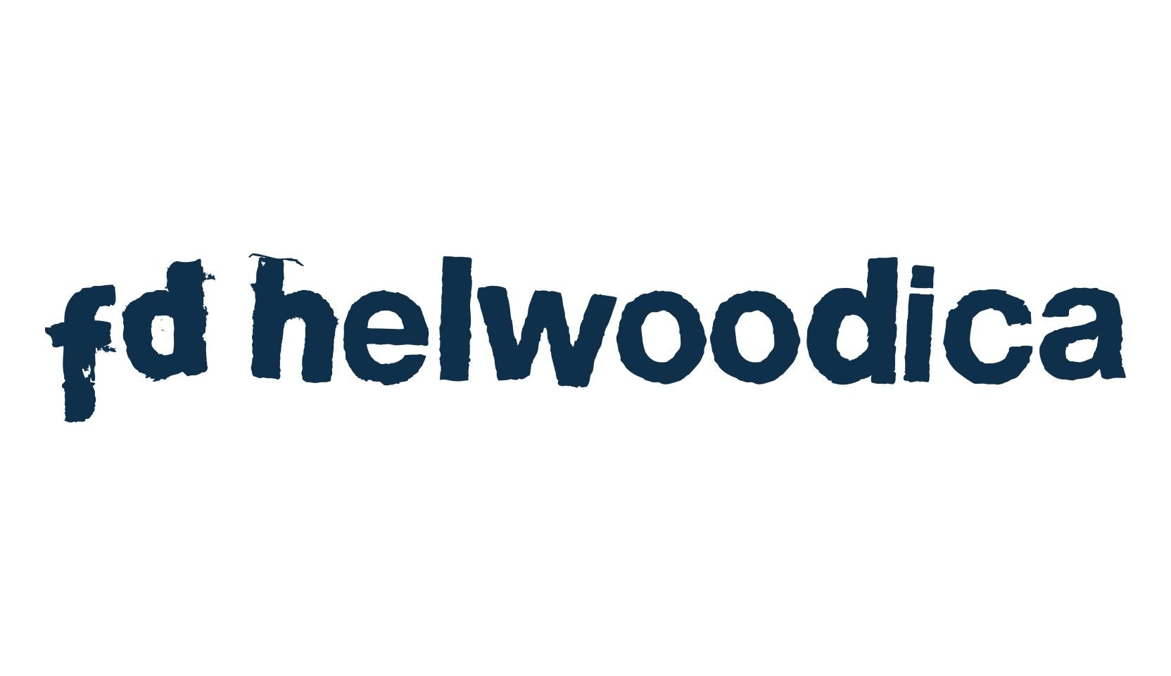 FD Helwoodica, fancy eroded decorative font preview