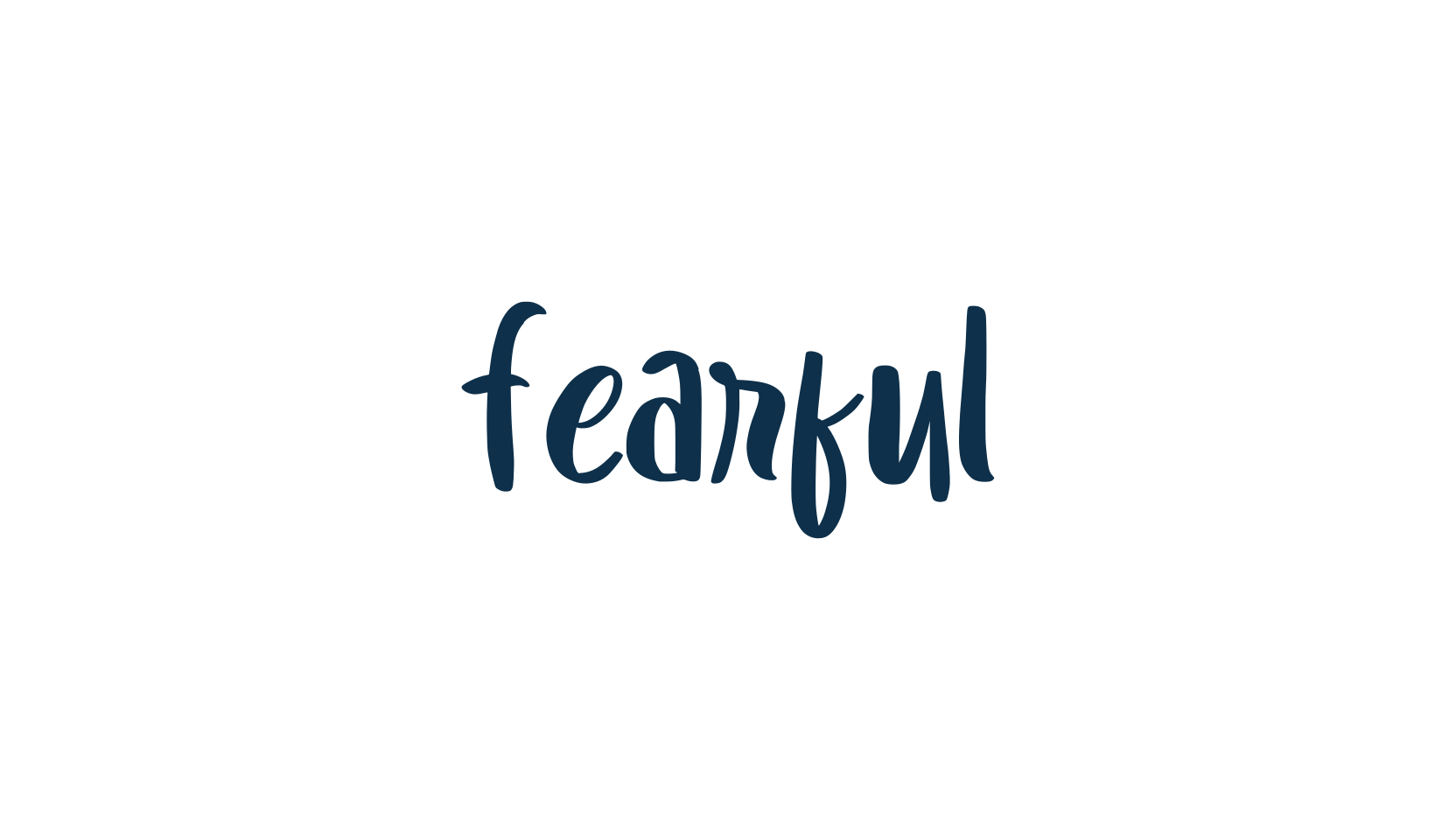 Fearful, script brush fancy decorative calligraphy font preview