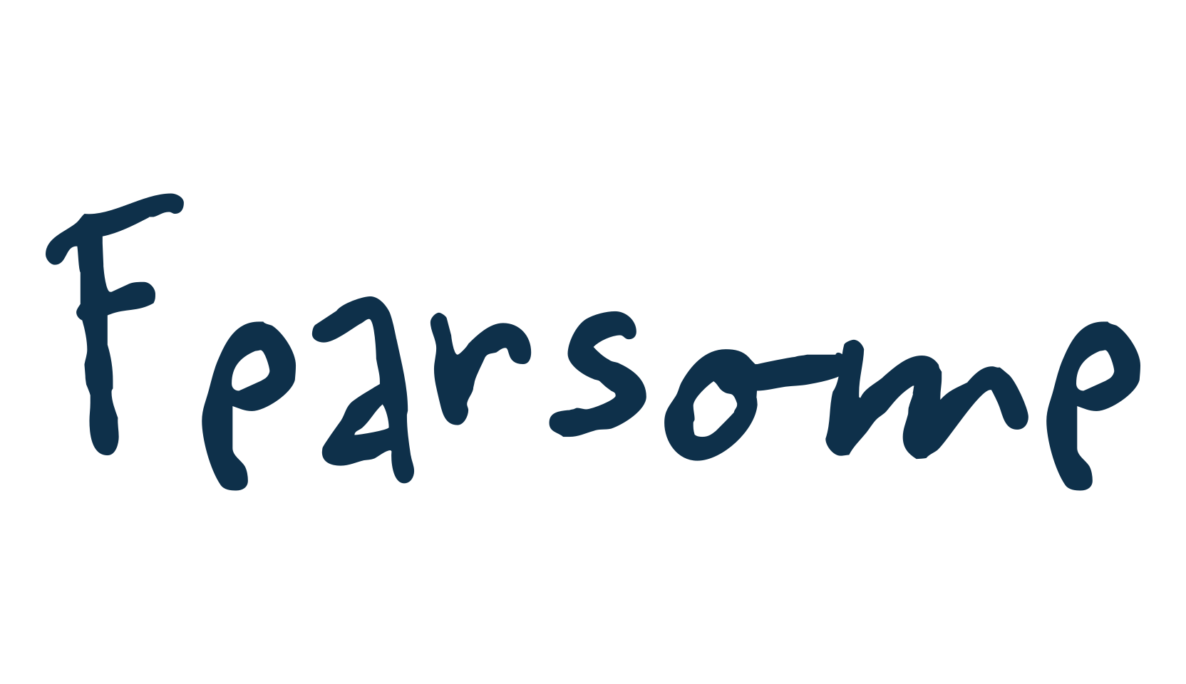 Fearsome, handwriting font preview
