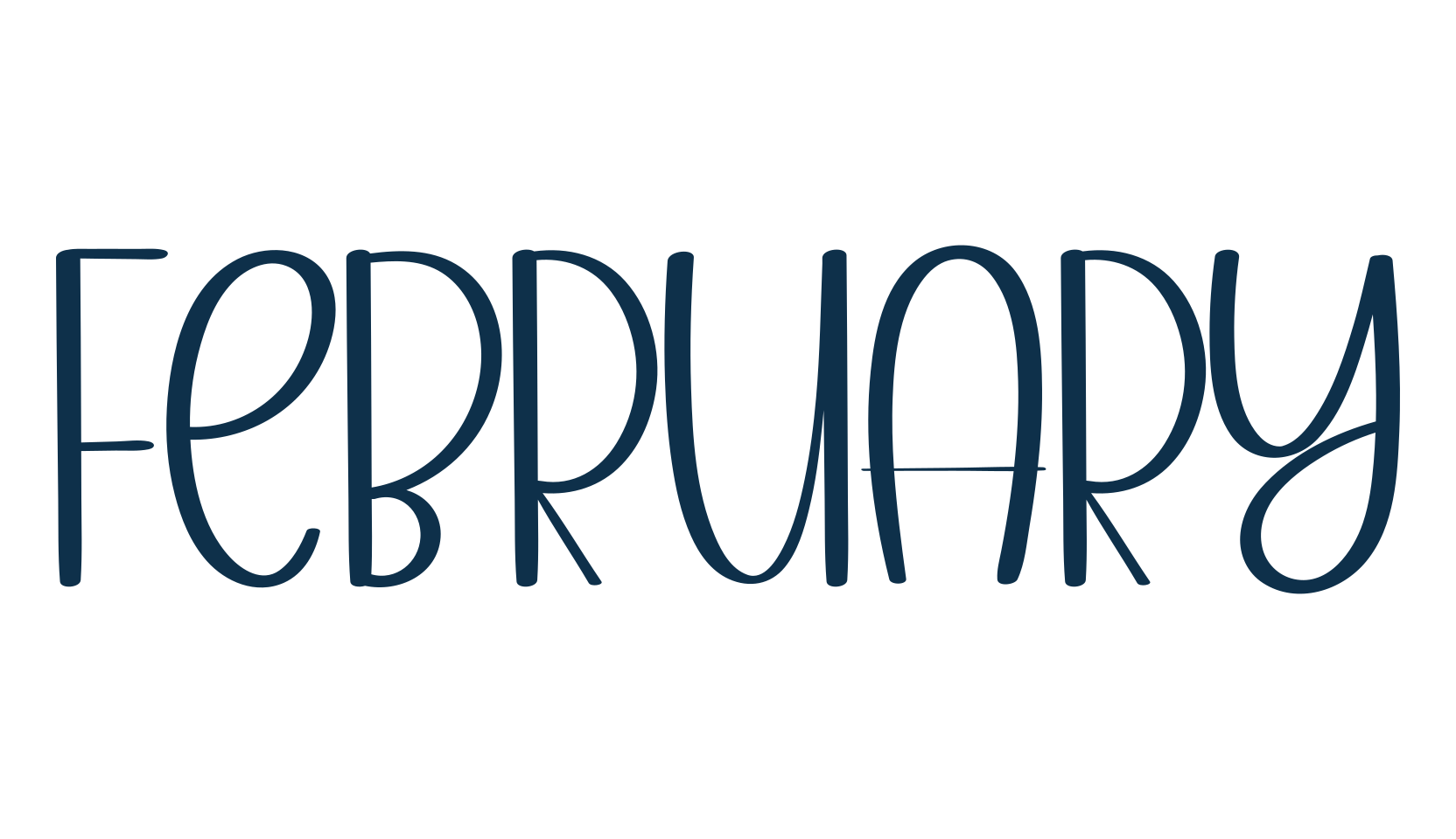 February (february-6), handwriting font preview