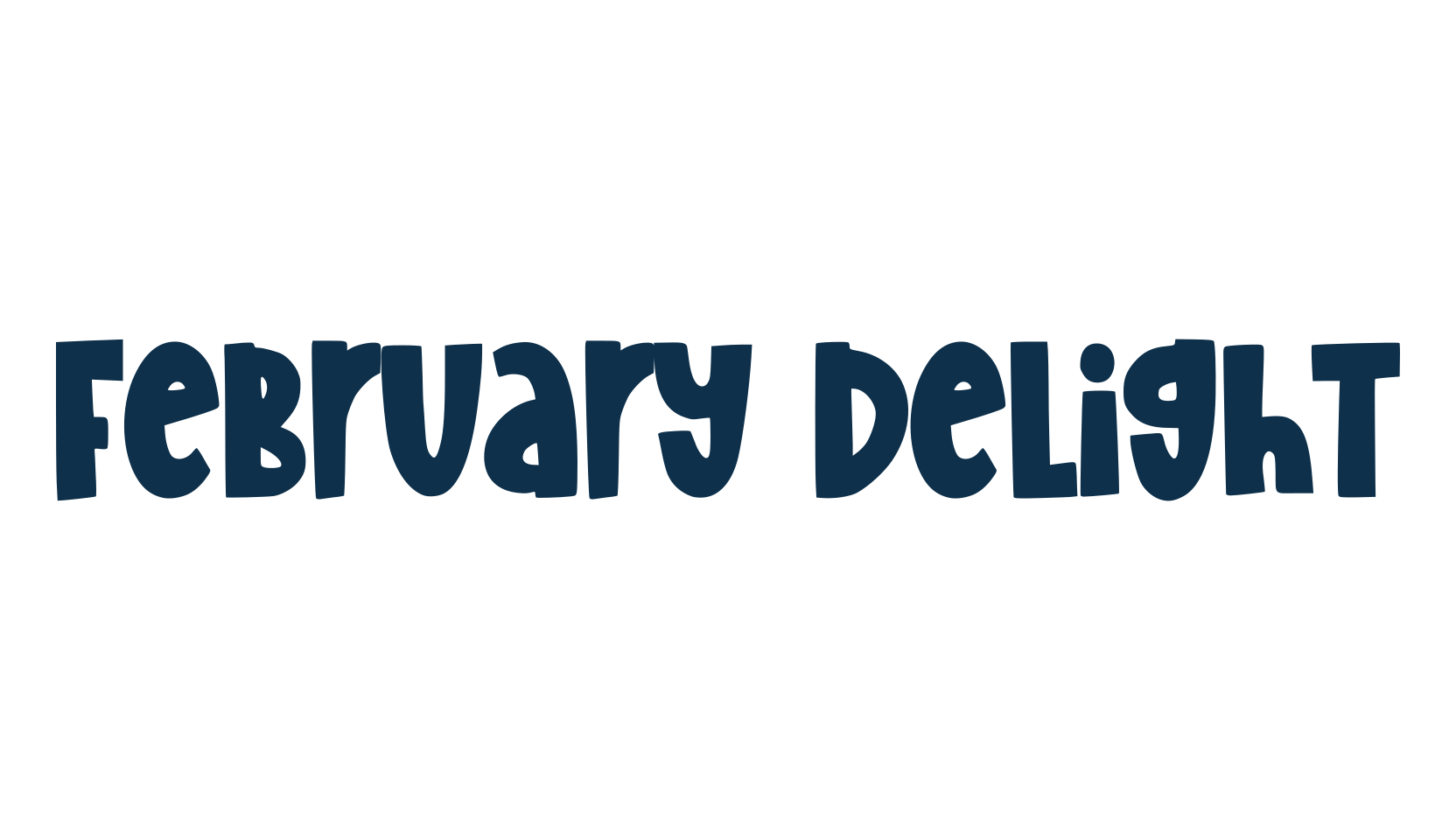 February Delight, fancy cartoon decorative font preview