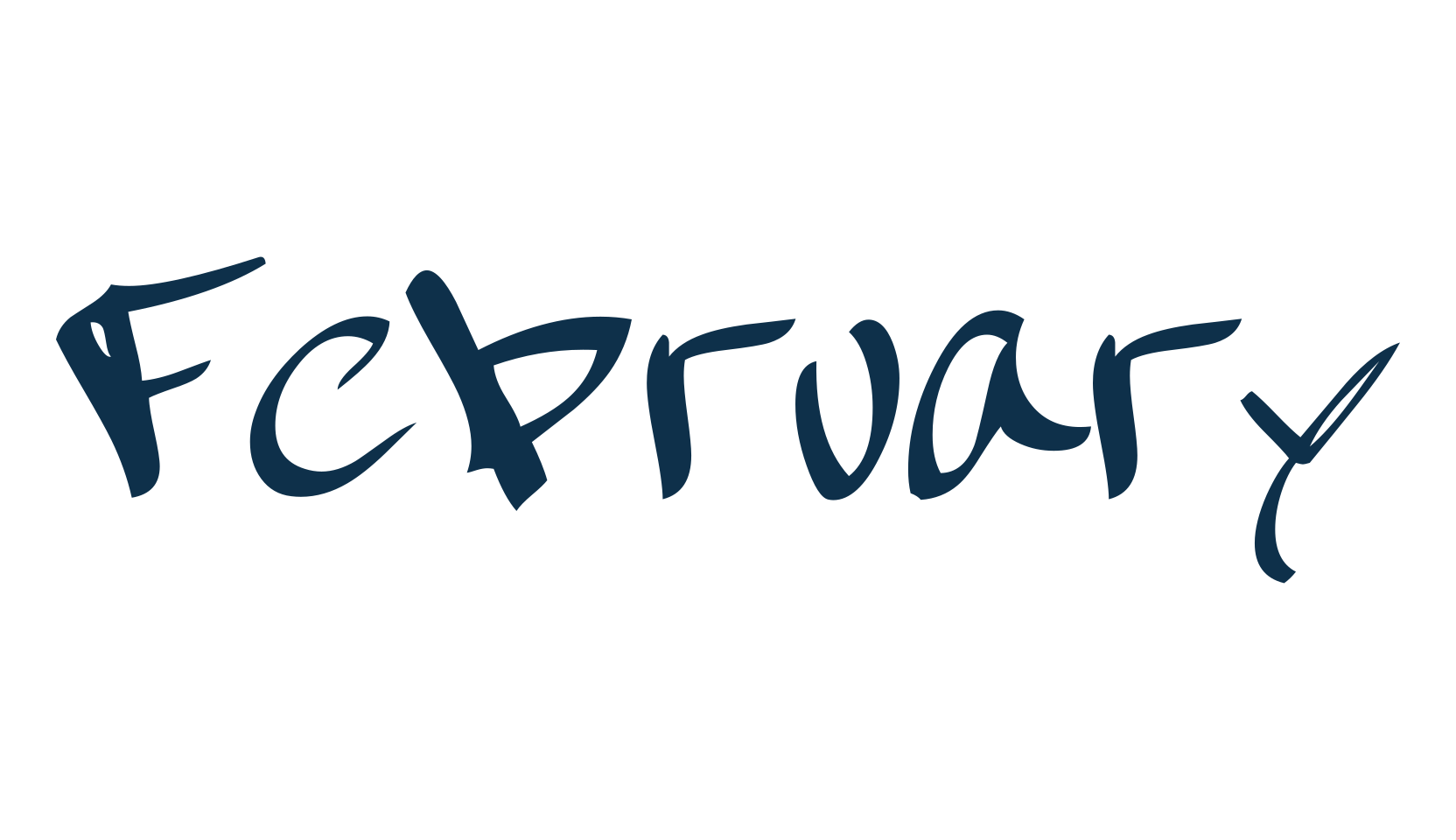 February, script handwritten fancy decorative calligraphy font preview
