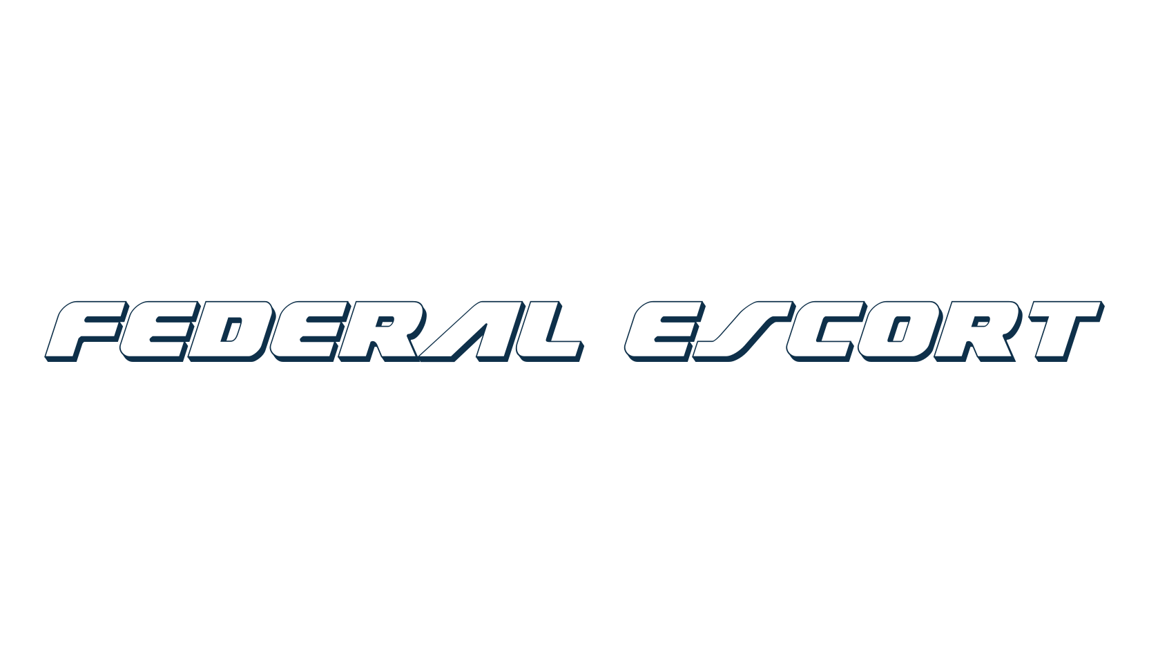 Federal Escort, fancy various techno sci-fi font preview