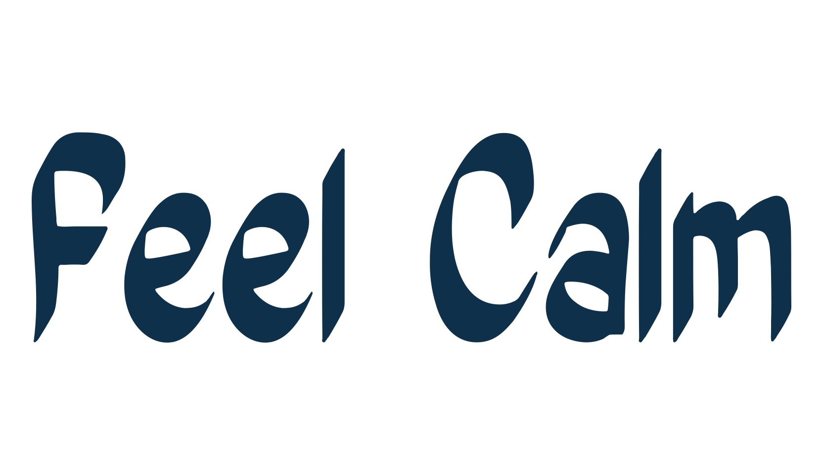 Feel Calm, fancy decorative font preview