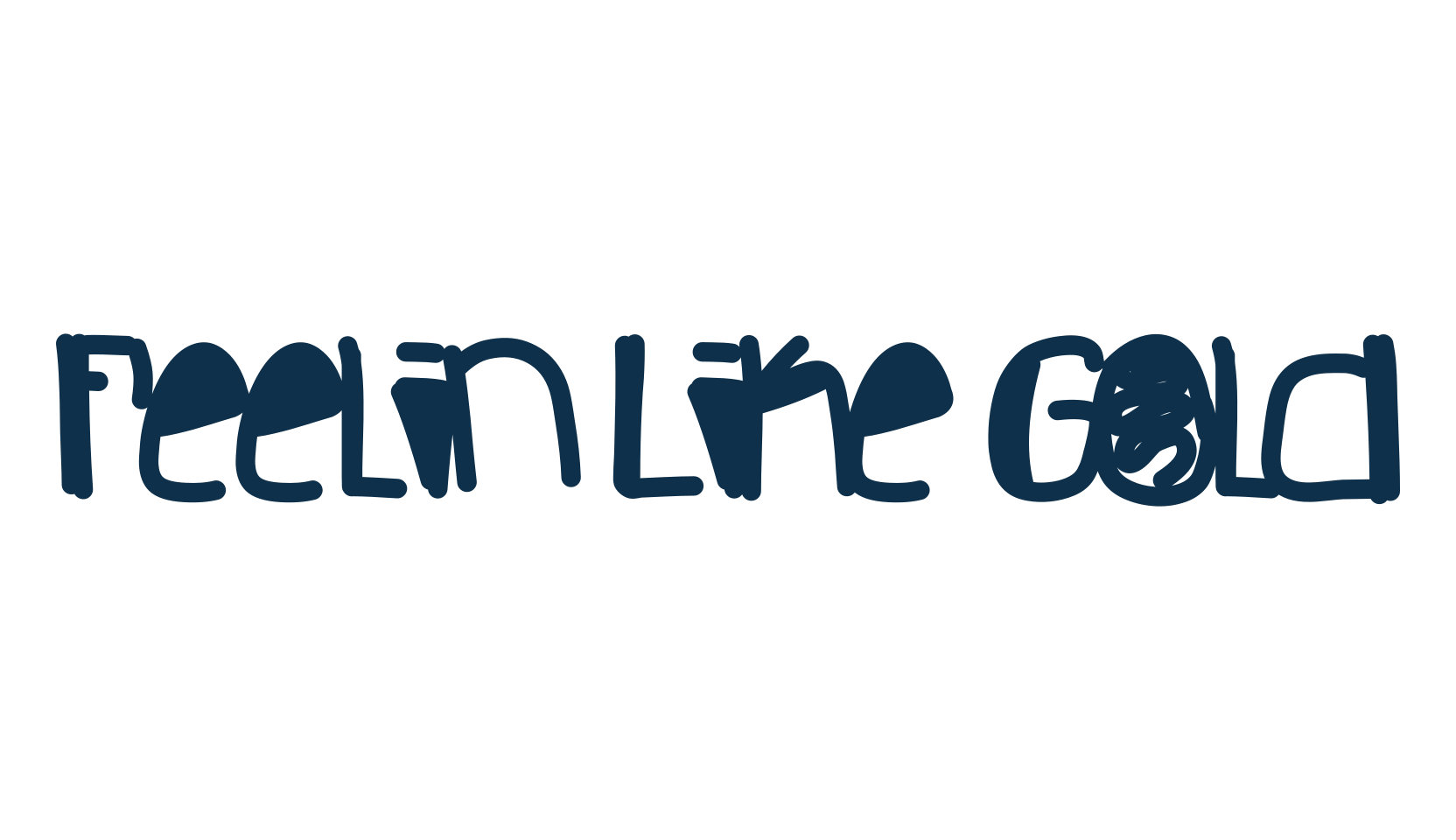 Feelin Like Gold, fancy cartoon decorative font preview