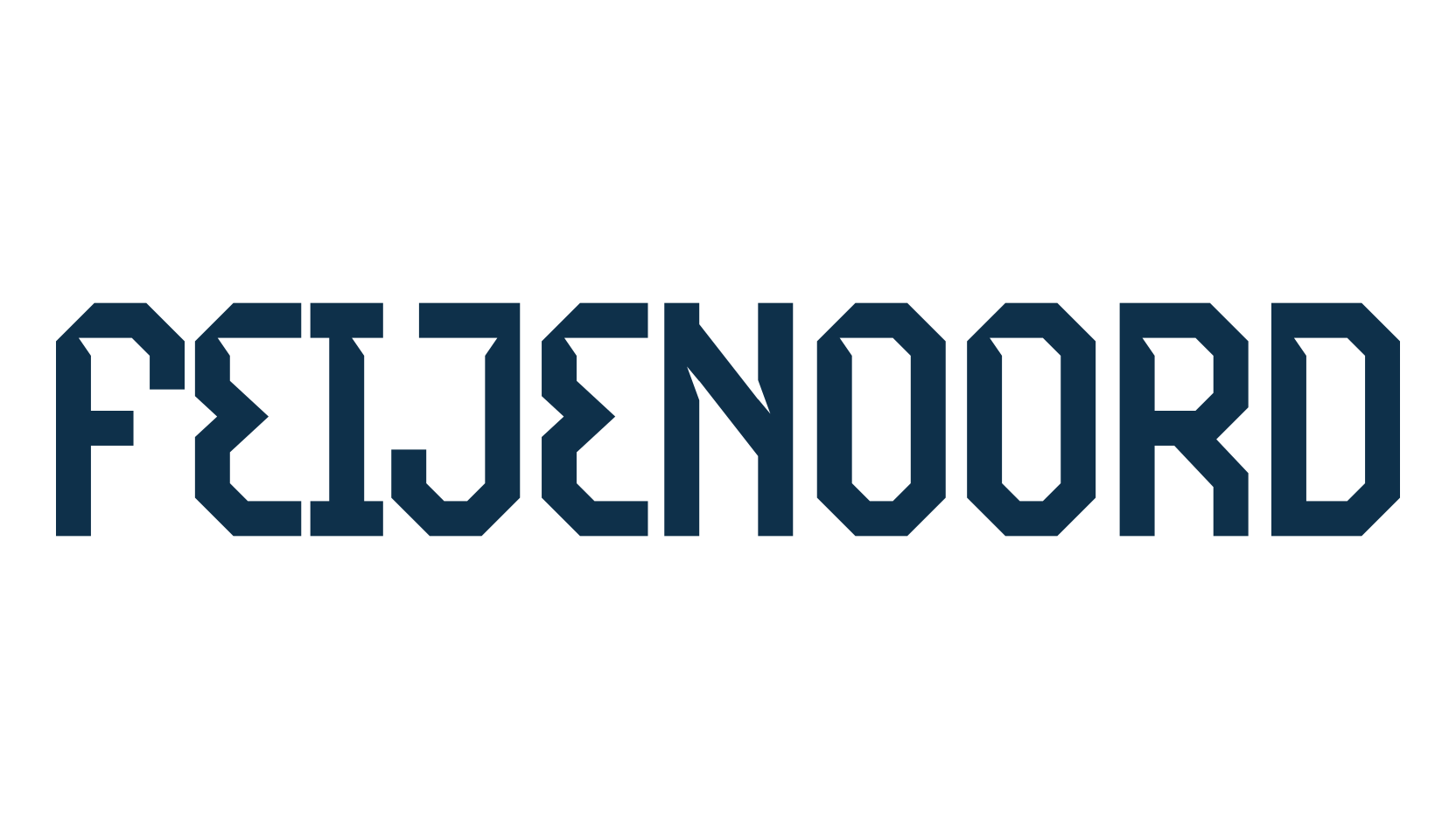 Feijenoord, fancy various techno sci-fi font preview