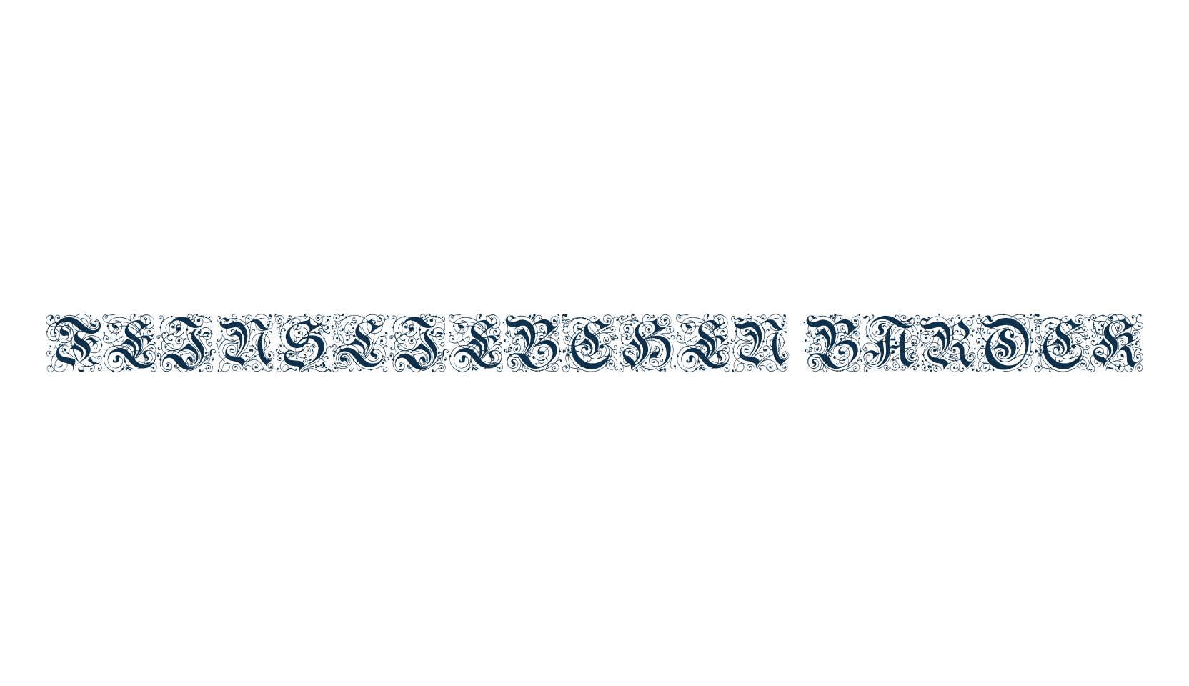 Feinsliebchen Barock, initials font preview