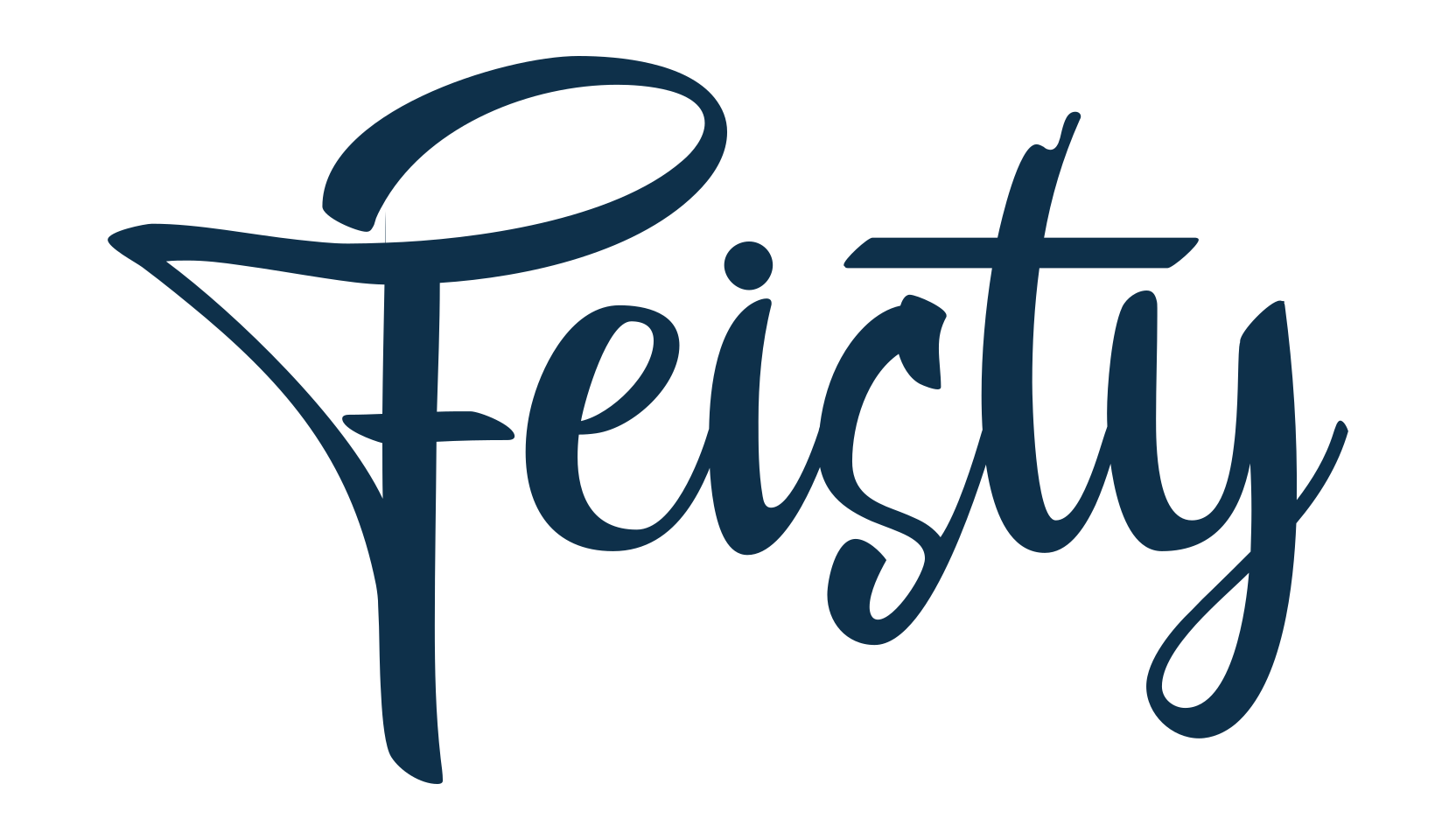 Feisty, calligraphy font preview
