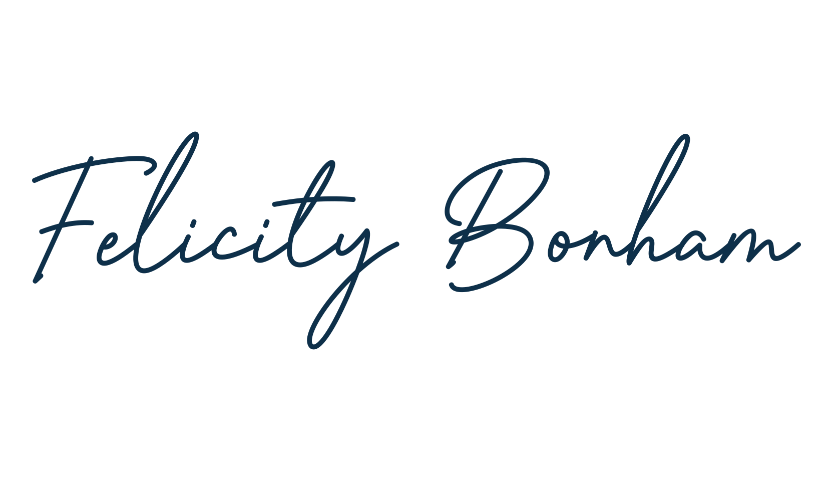 Felicity Bonham, handwriting font preview