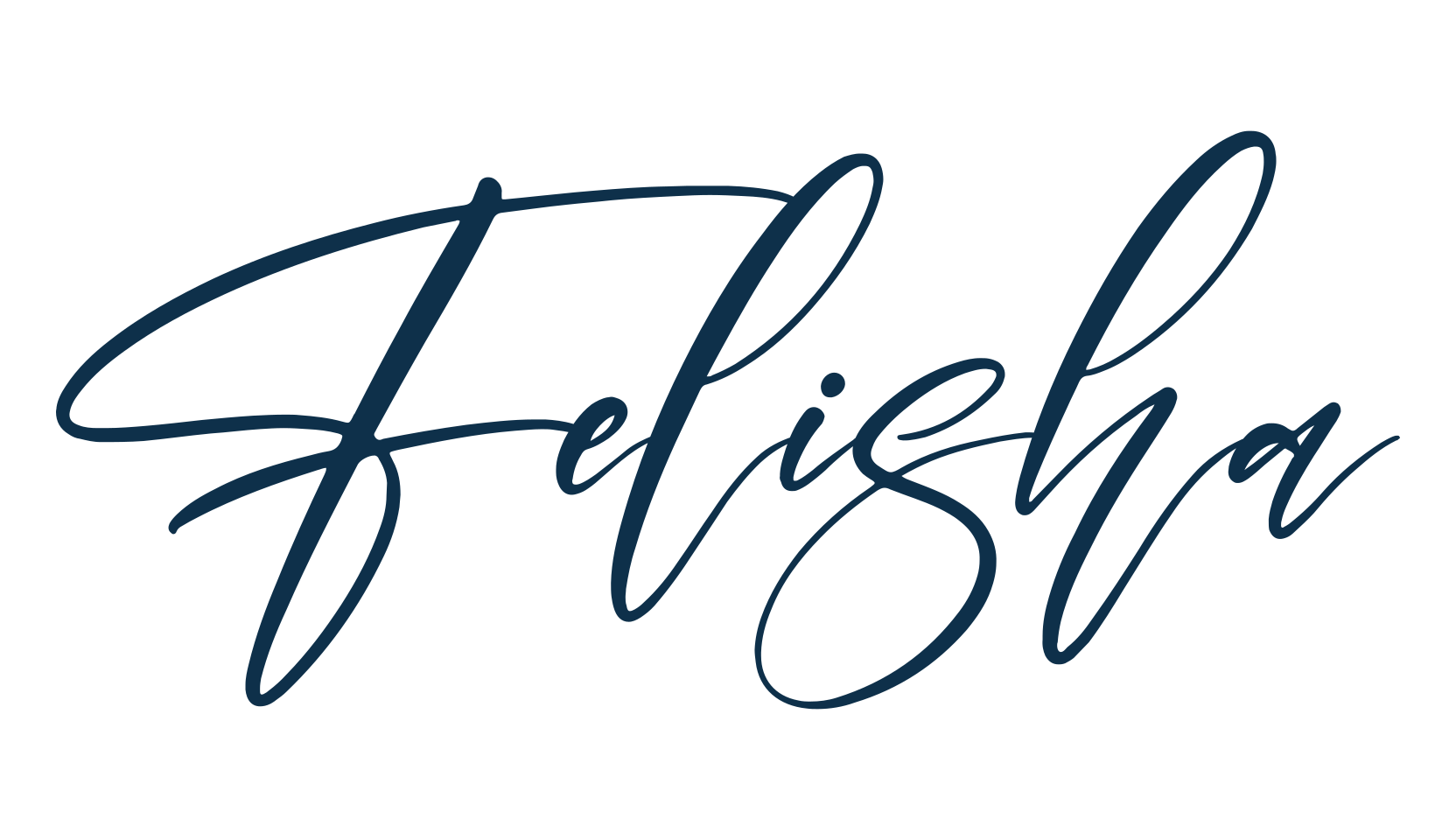 Felisha, script handwritten fancy decorative calligraphy font preview
