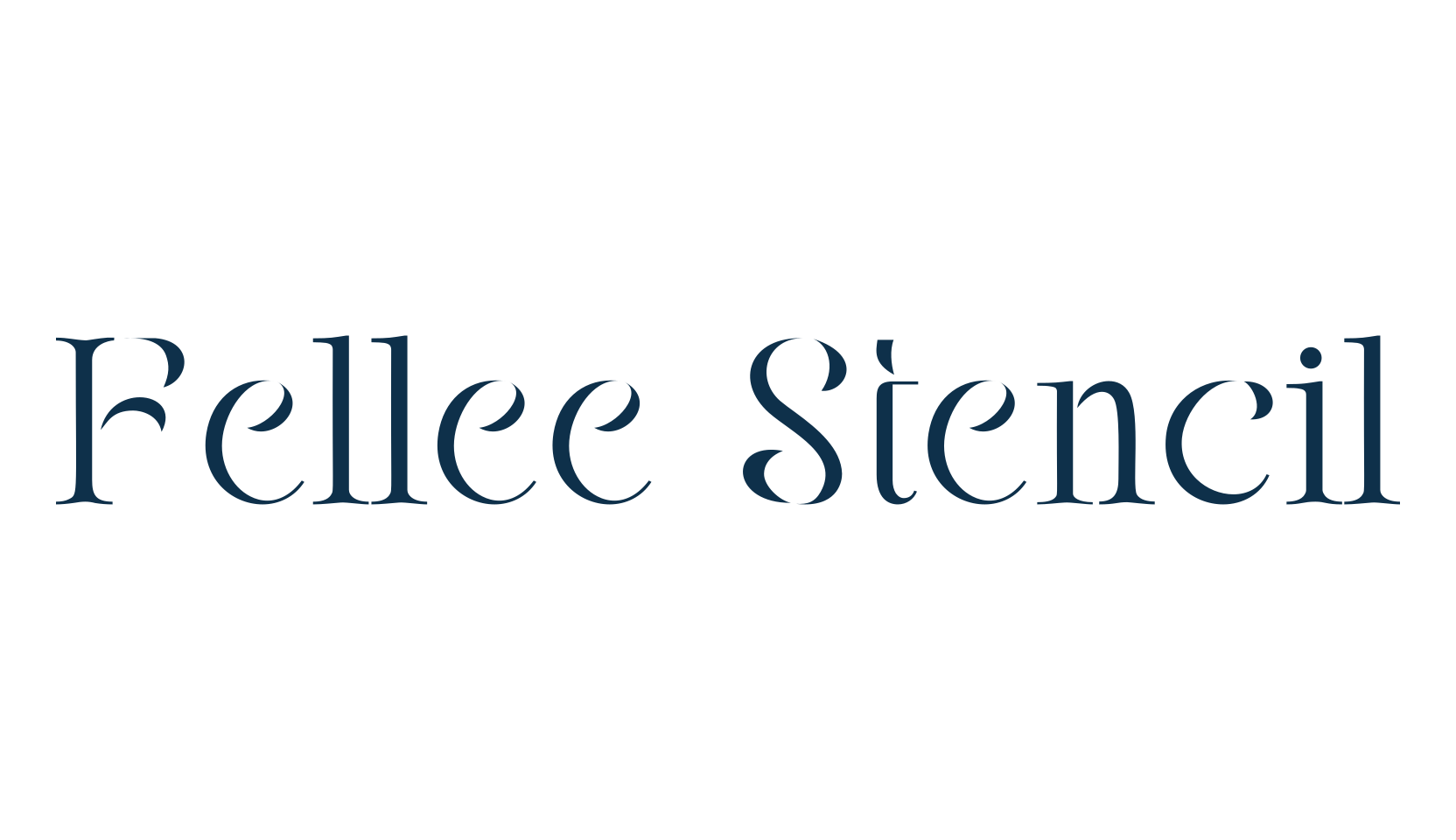 Fellee Stencil, retro font preview