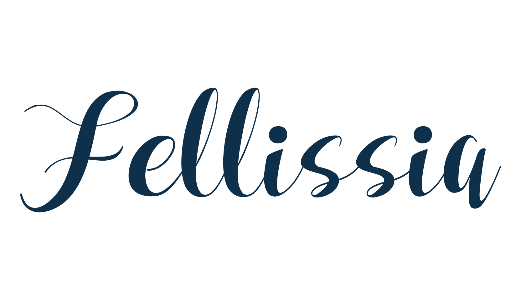 Fellissia, calligraphy font preview