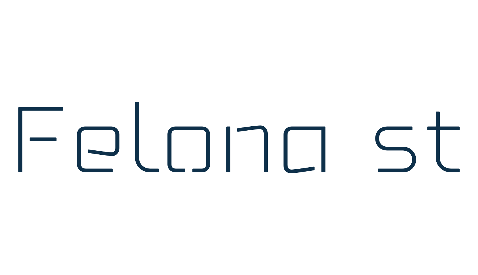 Felona st, fancy stencil, army decorative font preview