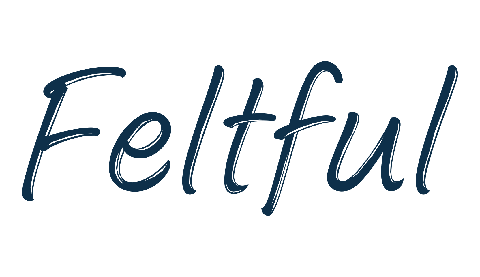Feltful, script handwritten fancy decorative calligraphy font preview