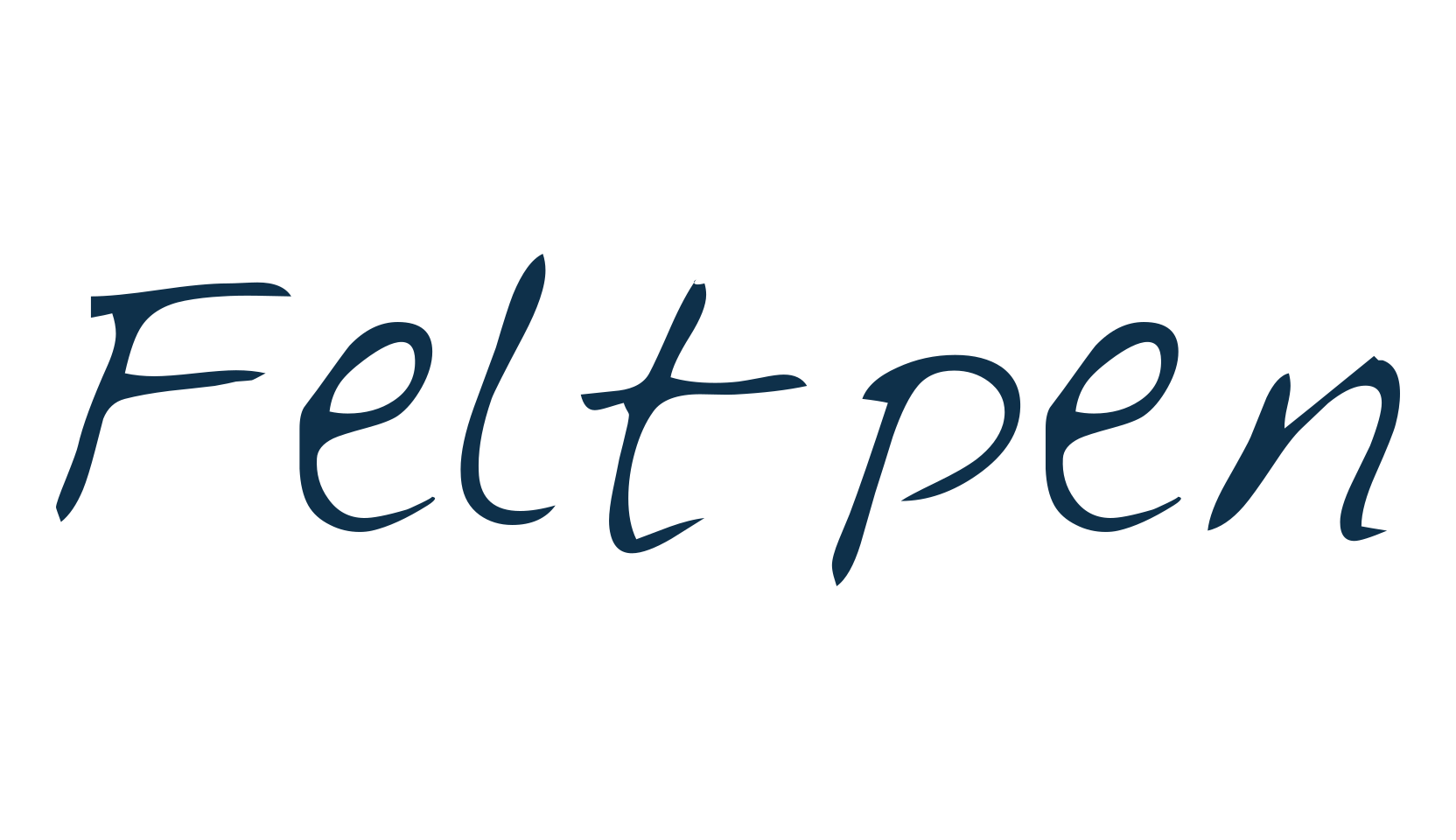 Feltpen, handwriting font preview