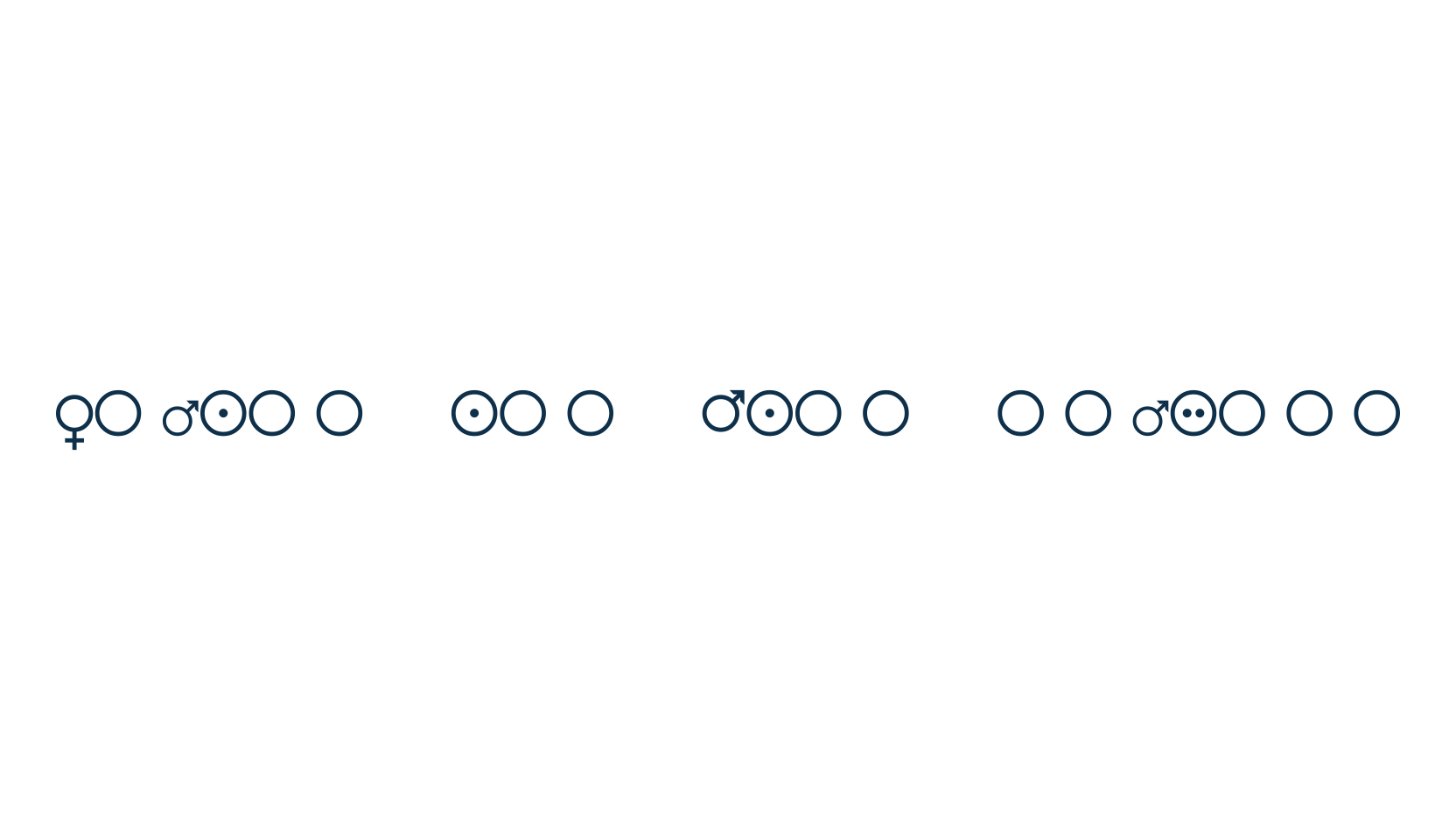 Female and Male Symbols, fancy decorative font preview