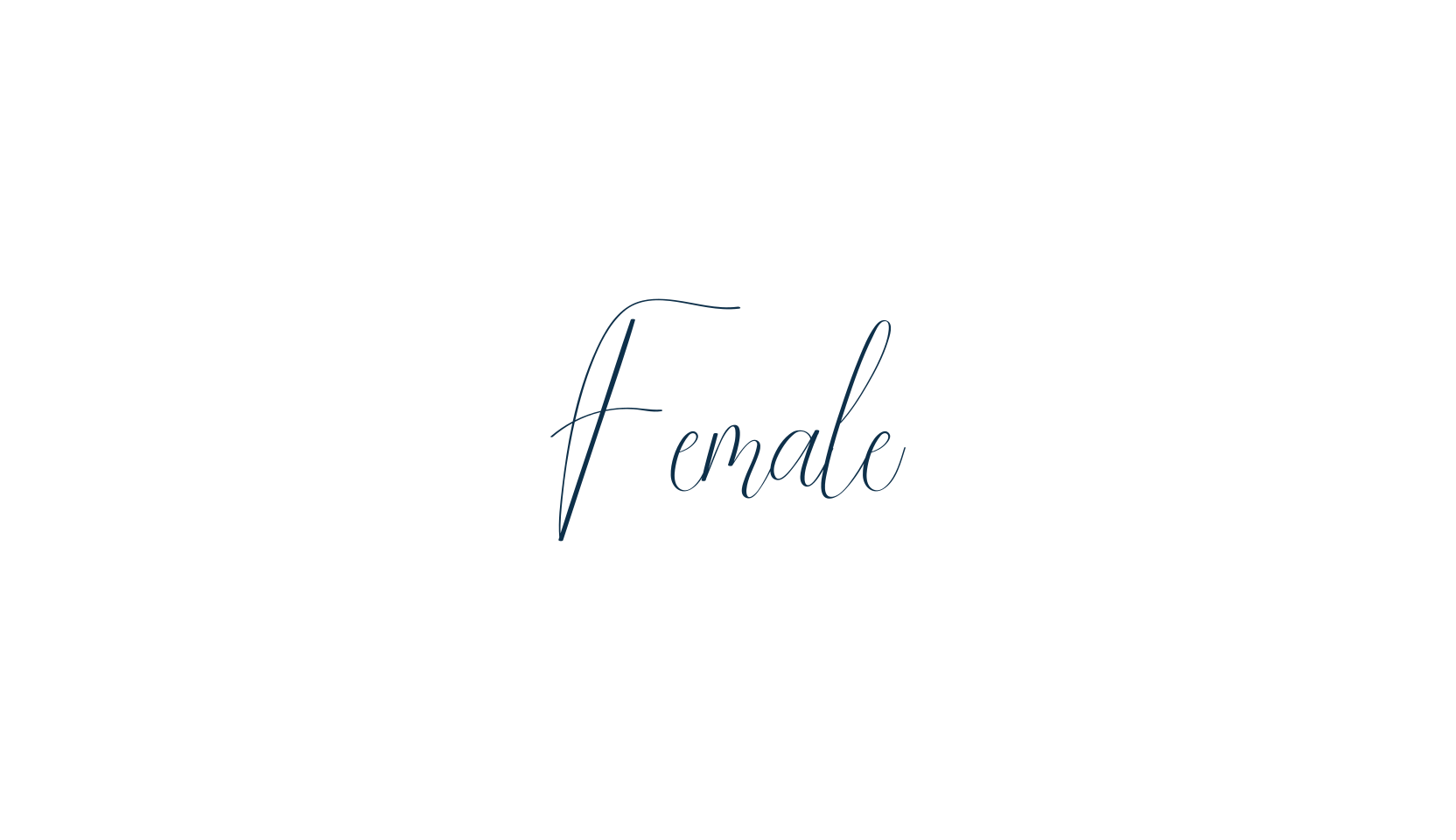 Female, handwriting font preview