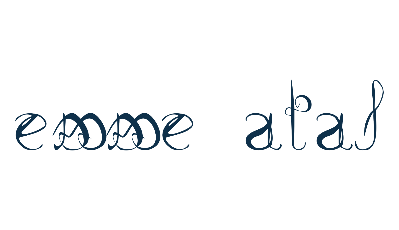 Femme Fatal, fancy curly decorative font preview
