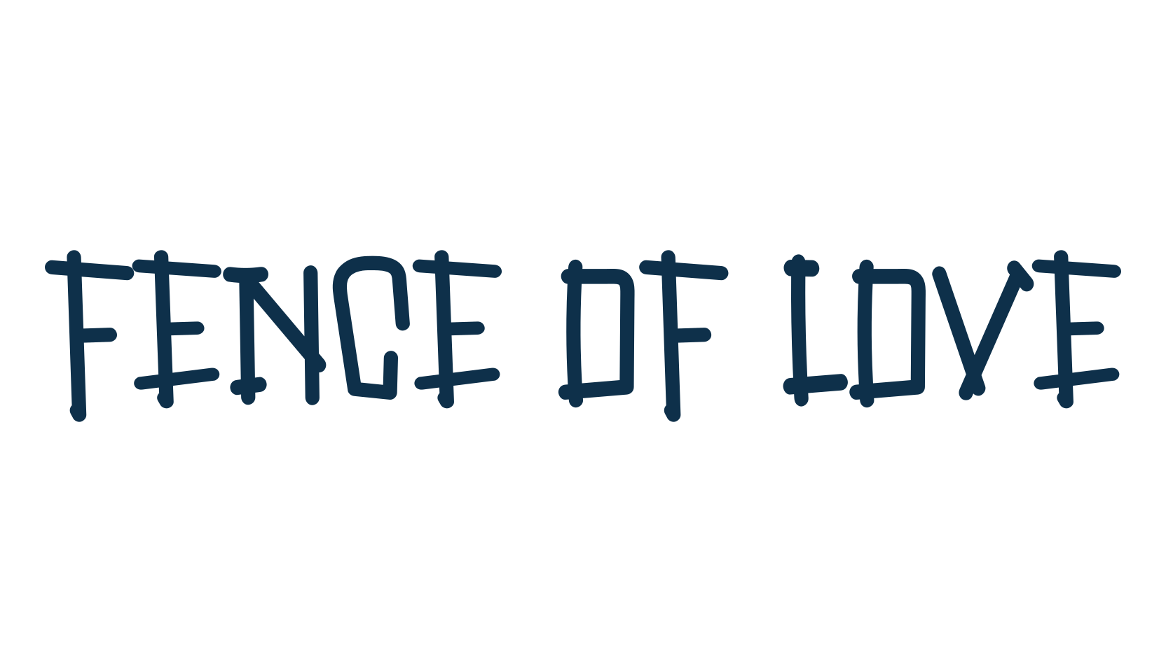 Fence Of Love, fancy various decorative font preview
