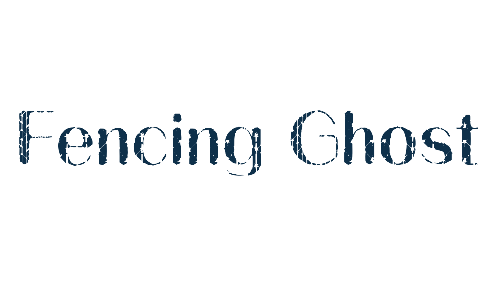 Fencing Ghost, eroded font preview