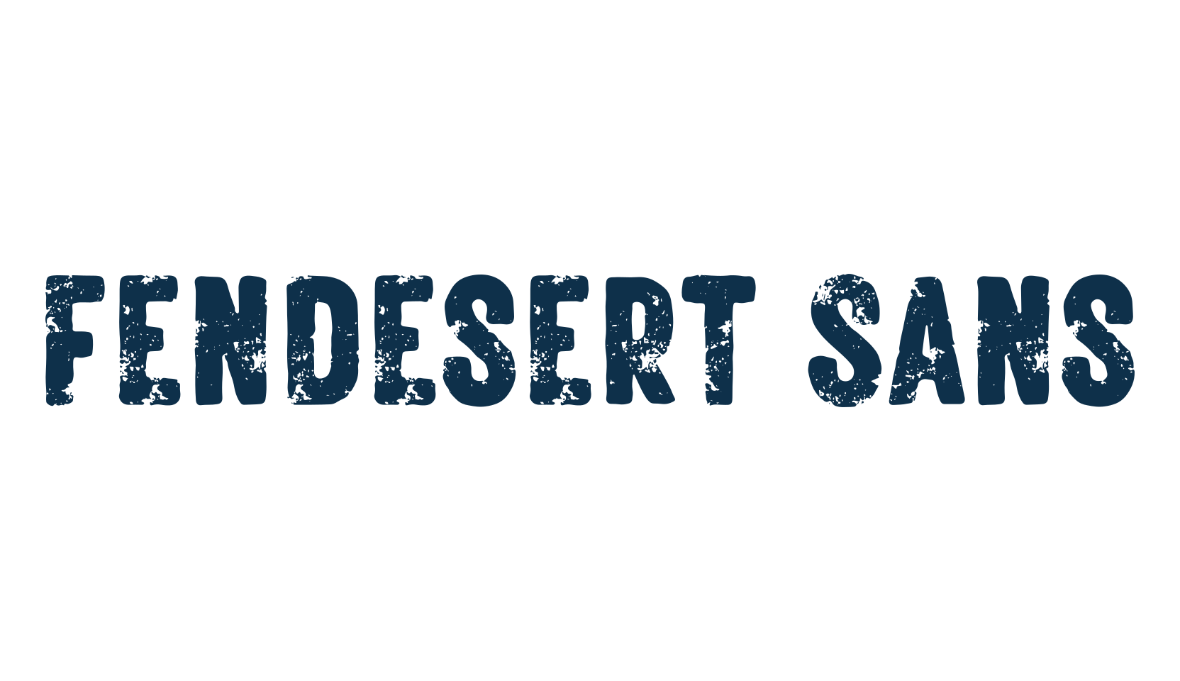 Fendesert Sans, eroded font preview