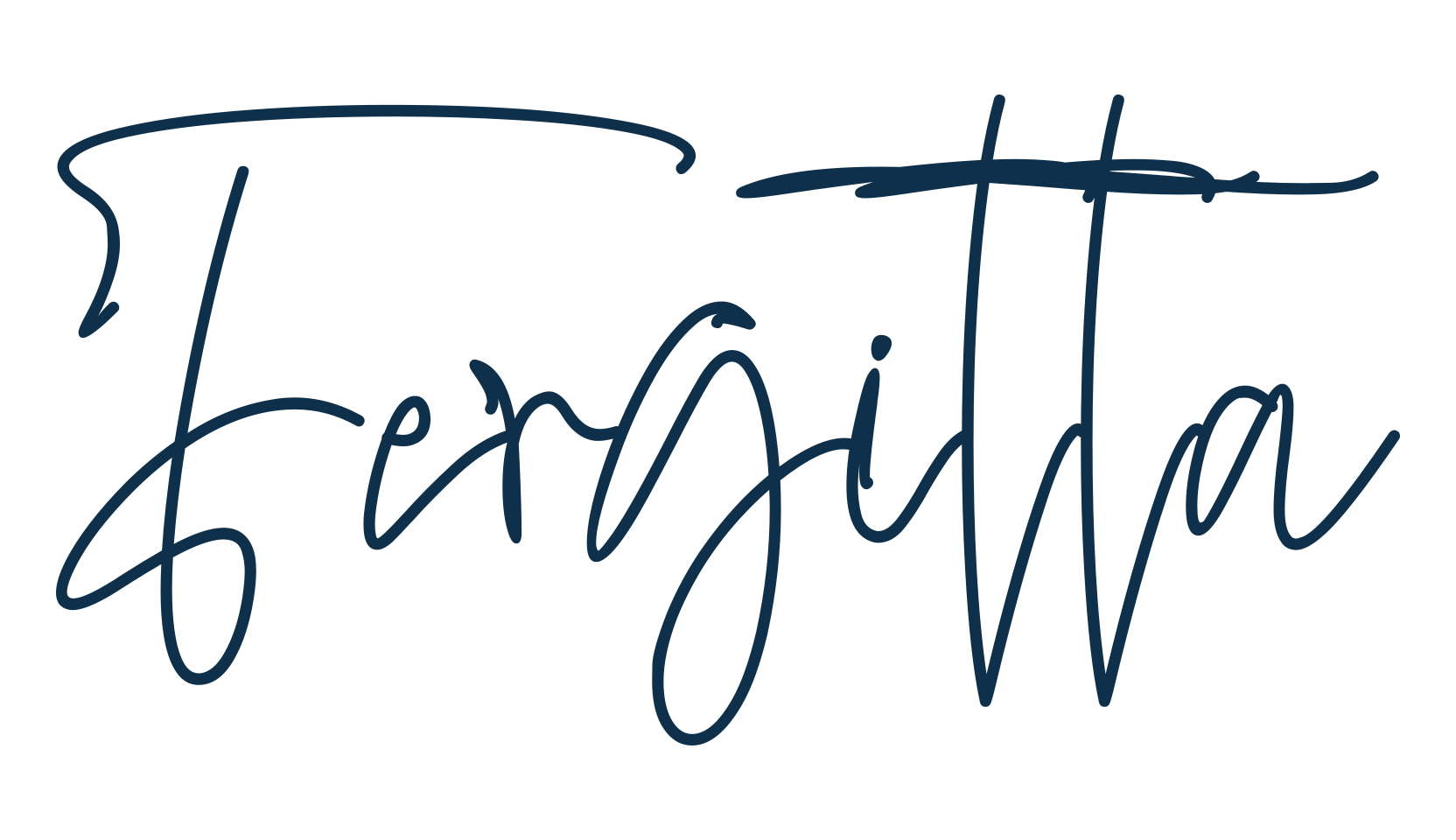 Fergitta, handwriting font preview