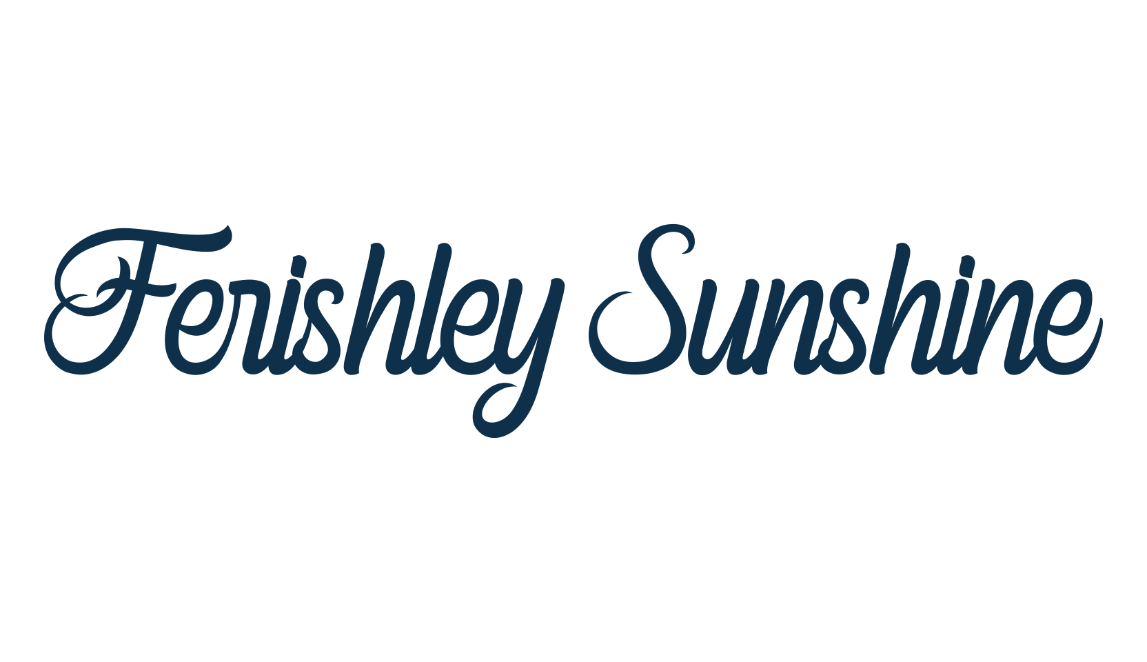 Ferishley Sunshine, script calligraphy fancy decorative font preview