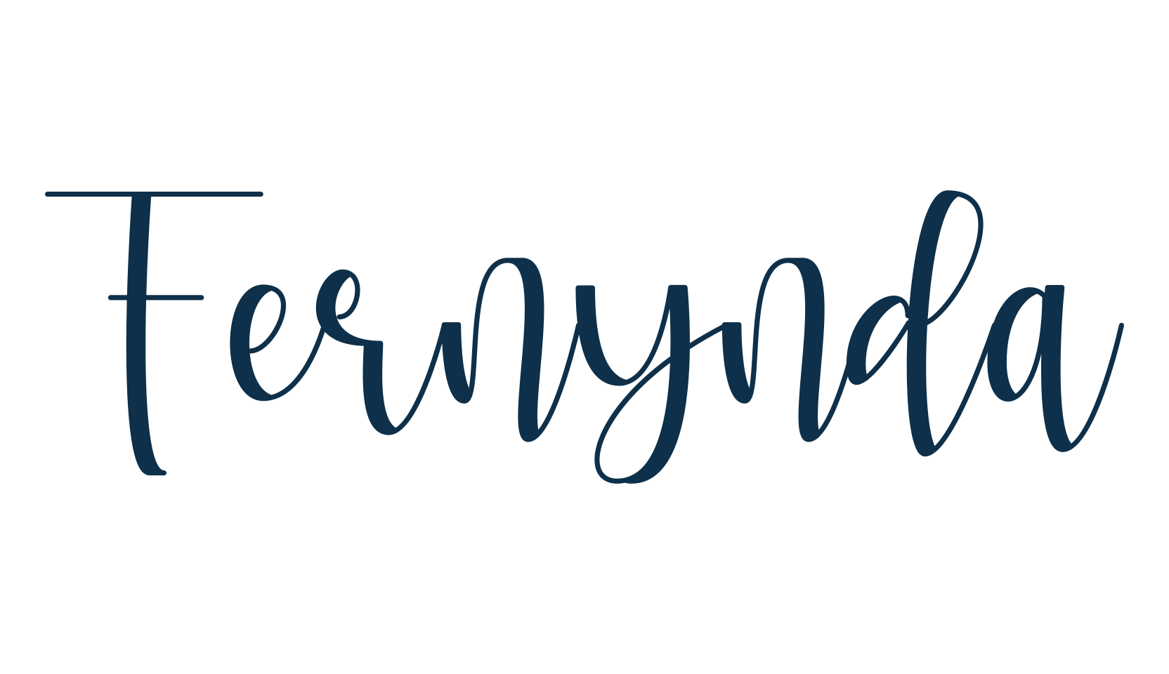 Fernynda, calligraphy font preview