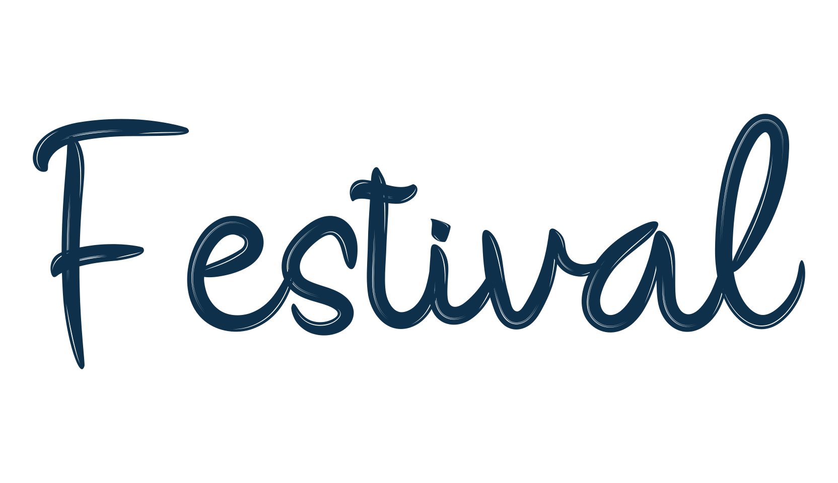 Festival, script brush fancy decorative calligraphy font preview
