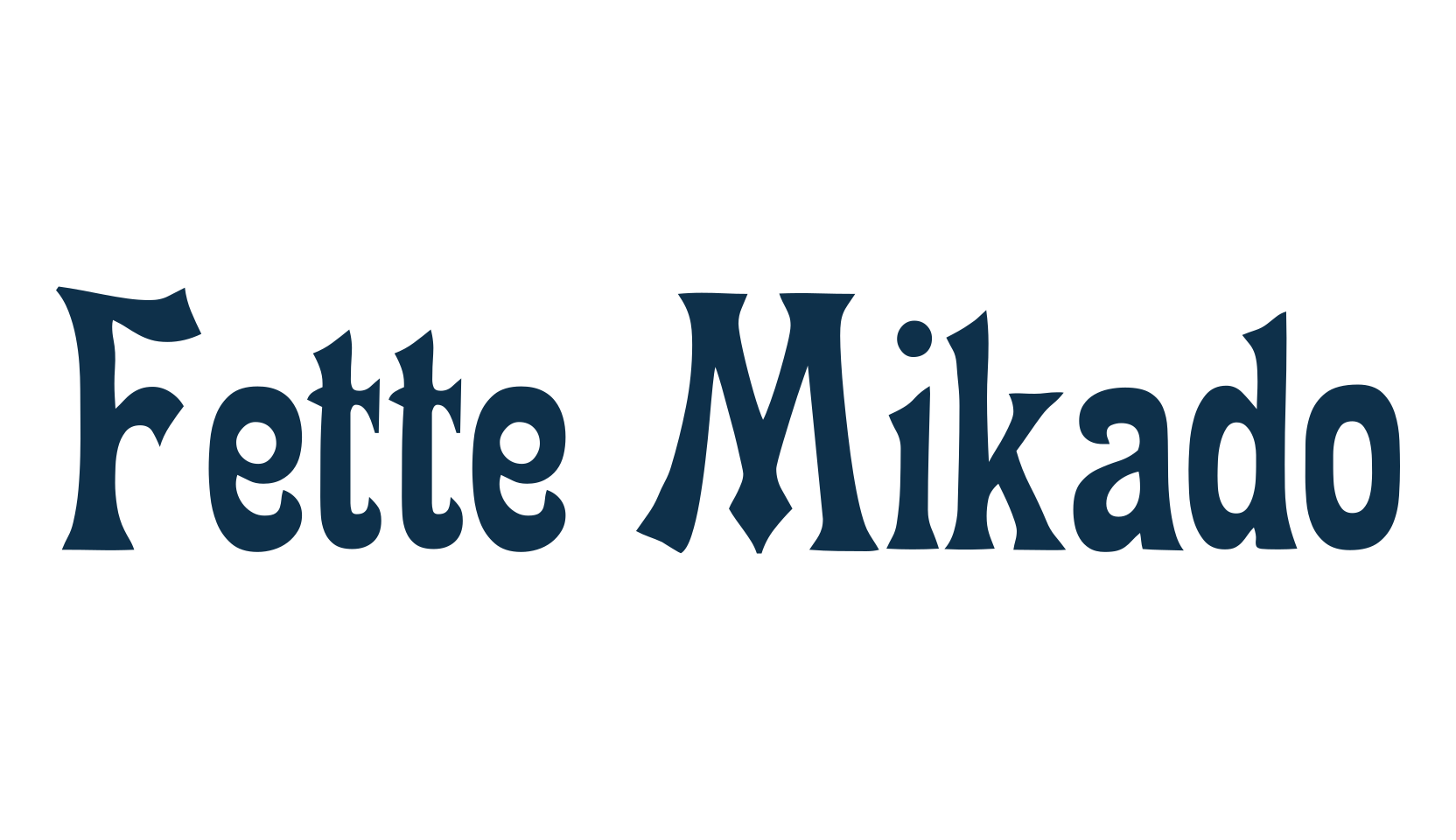 Fette Mikado, fancy retro decorative font preview