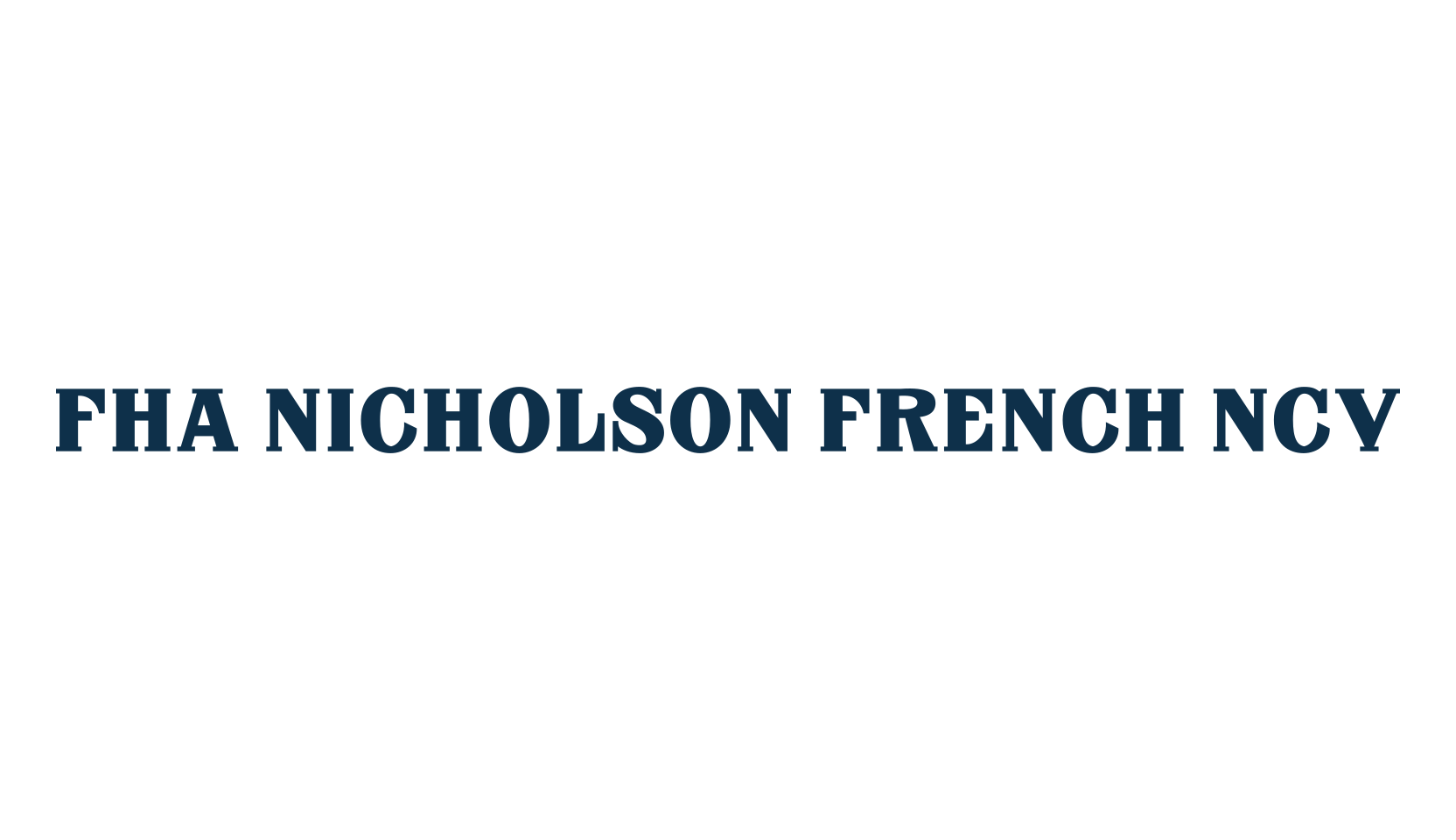 FHA Nicholson French NCV, retro font preview