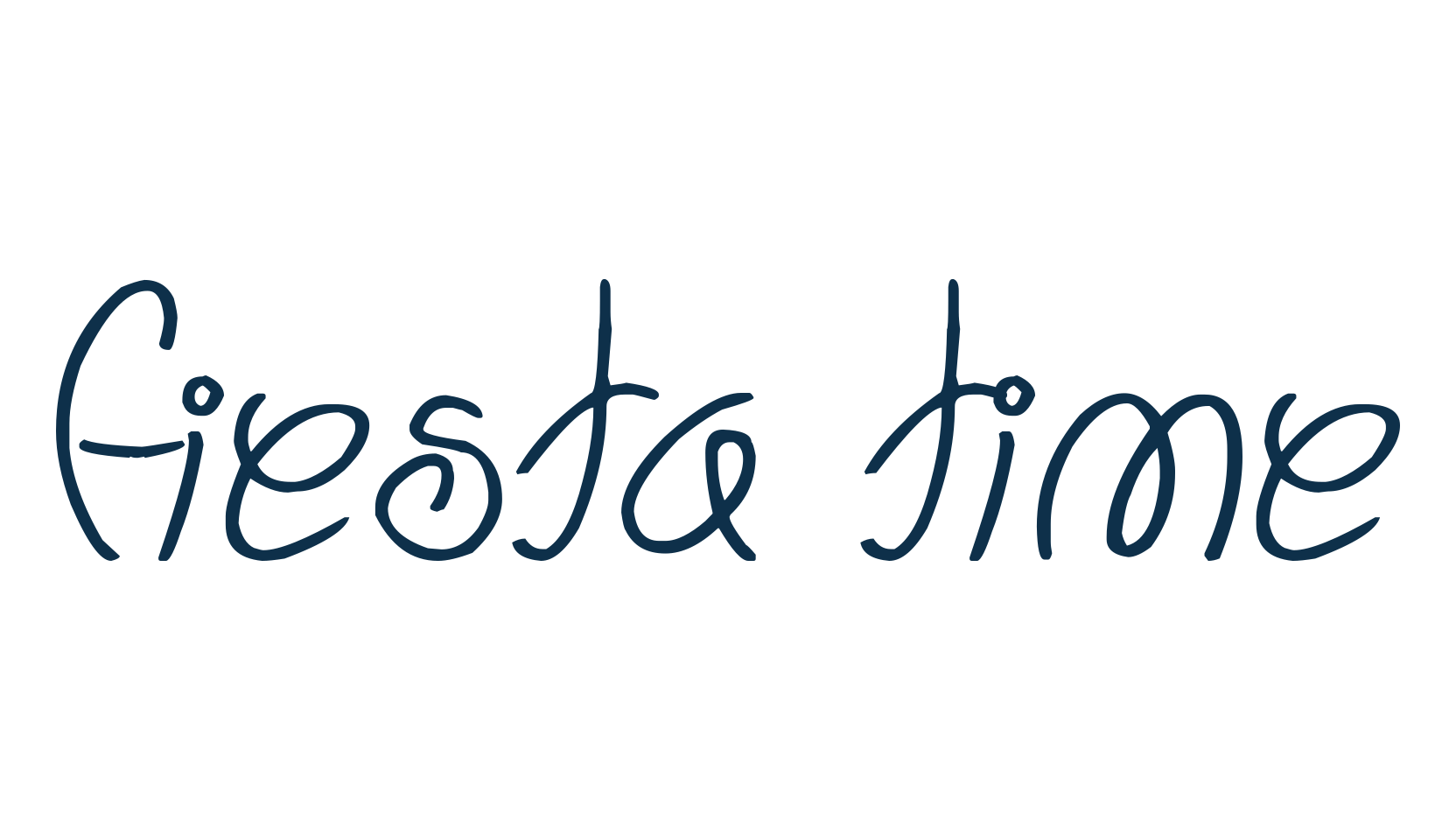 Fiesta Time, fancy various decorative script calligraphy font preview