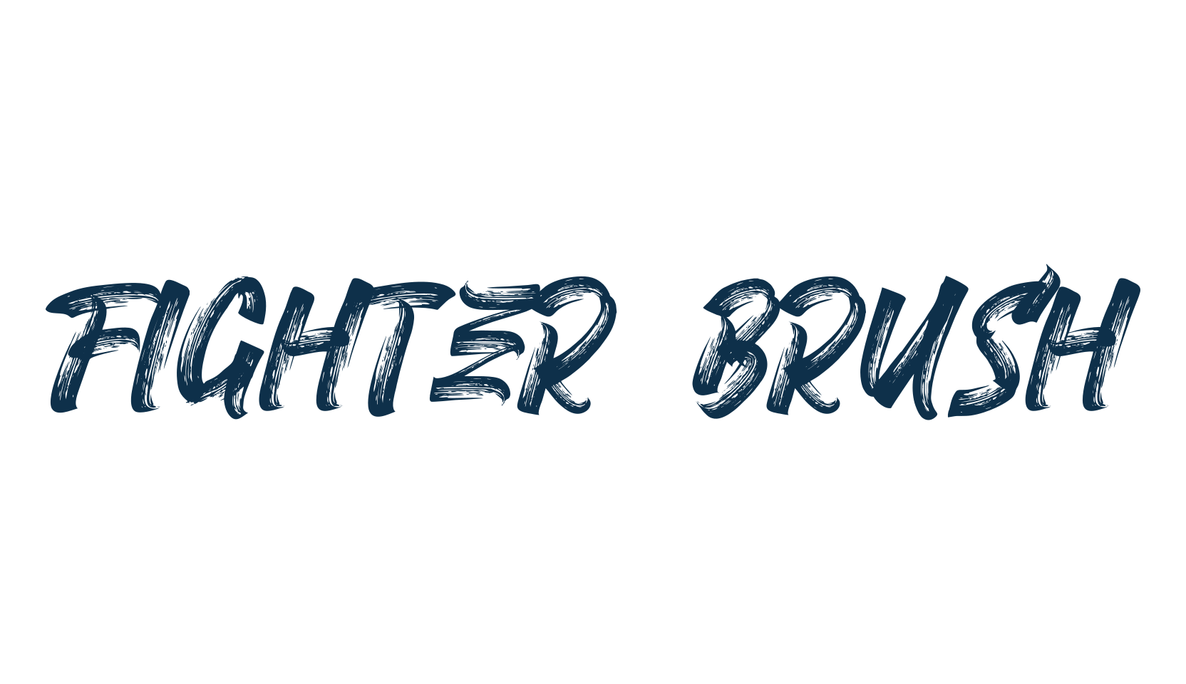 Fighter Brush, brush font preview