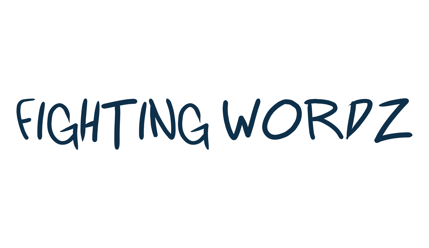 Fighting Wordz, cartoon font preview