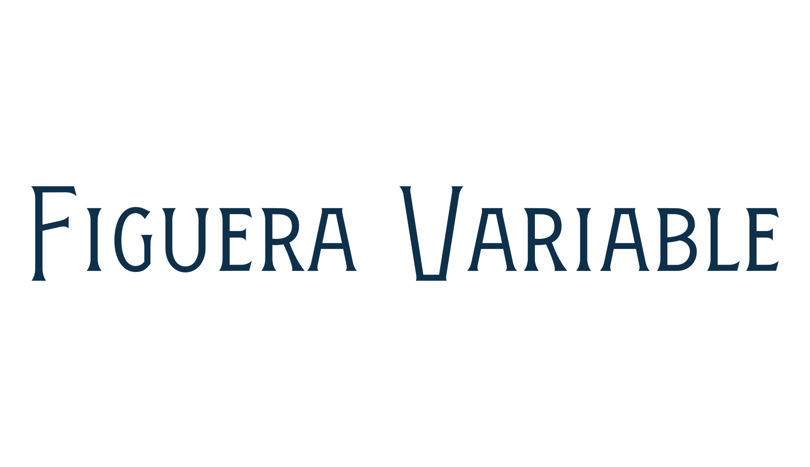 Figuera Variable, fancy retro decorative font preview