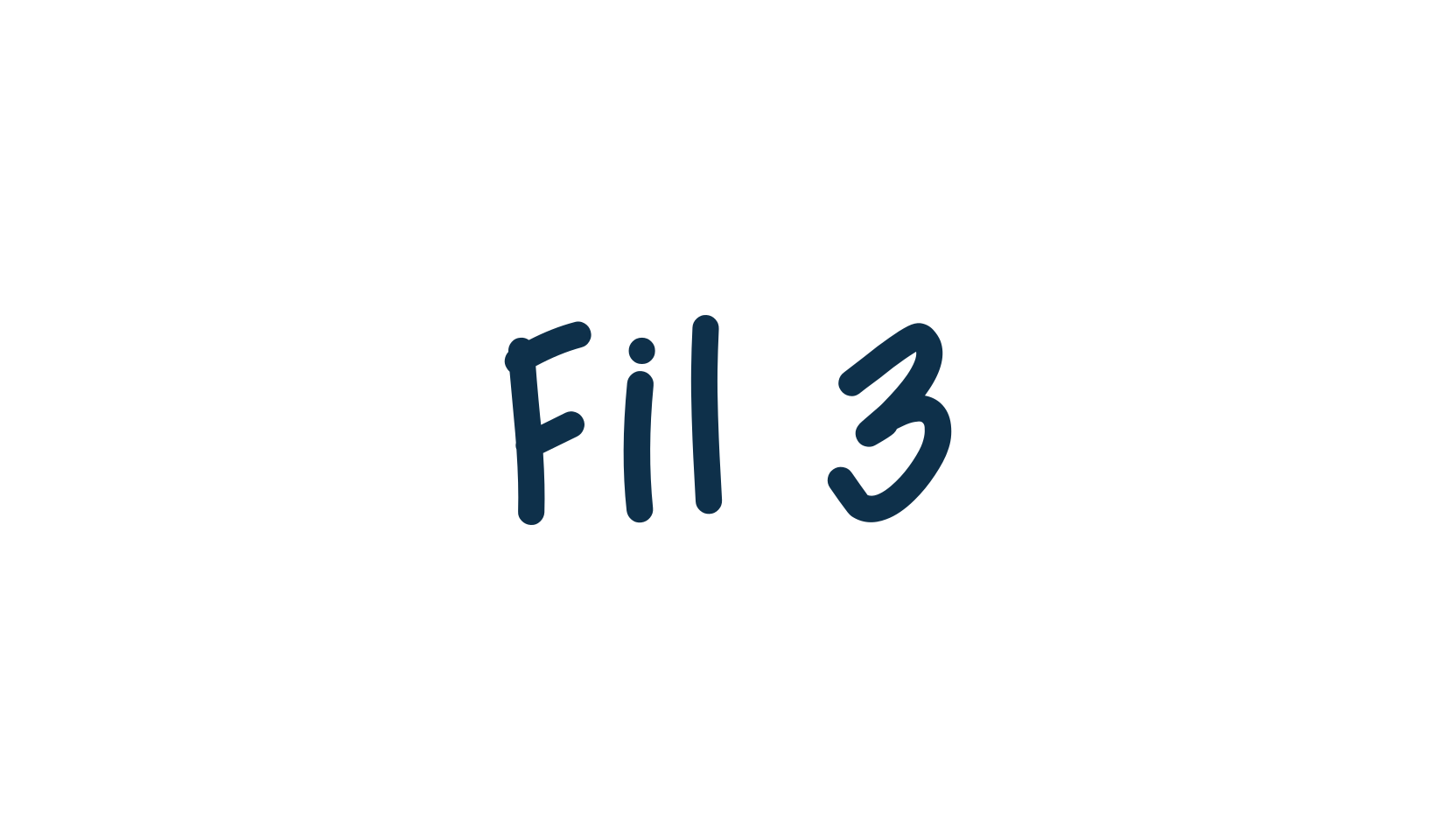 Fil 3, handwriting font preview