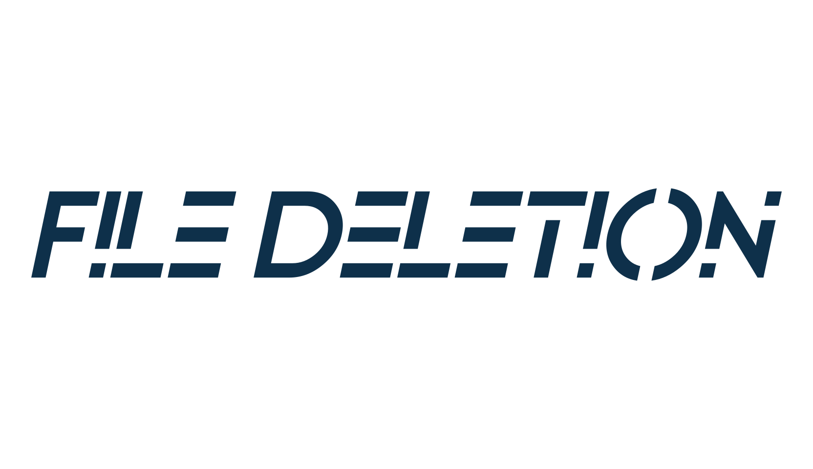File Deletion, techno sci-fi font preview